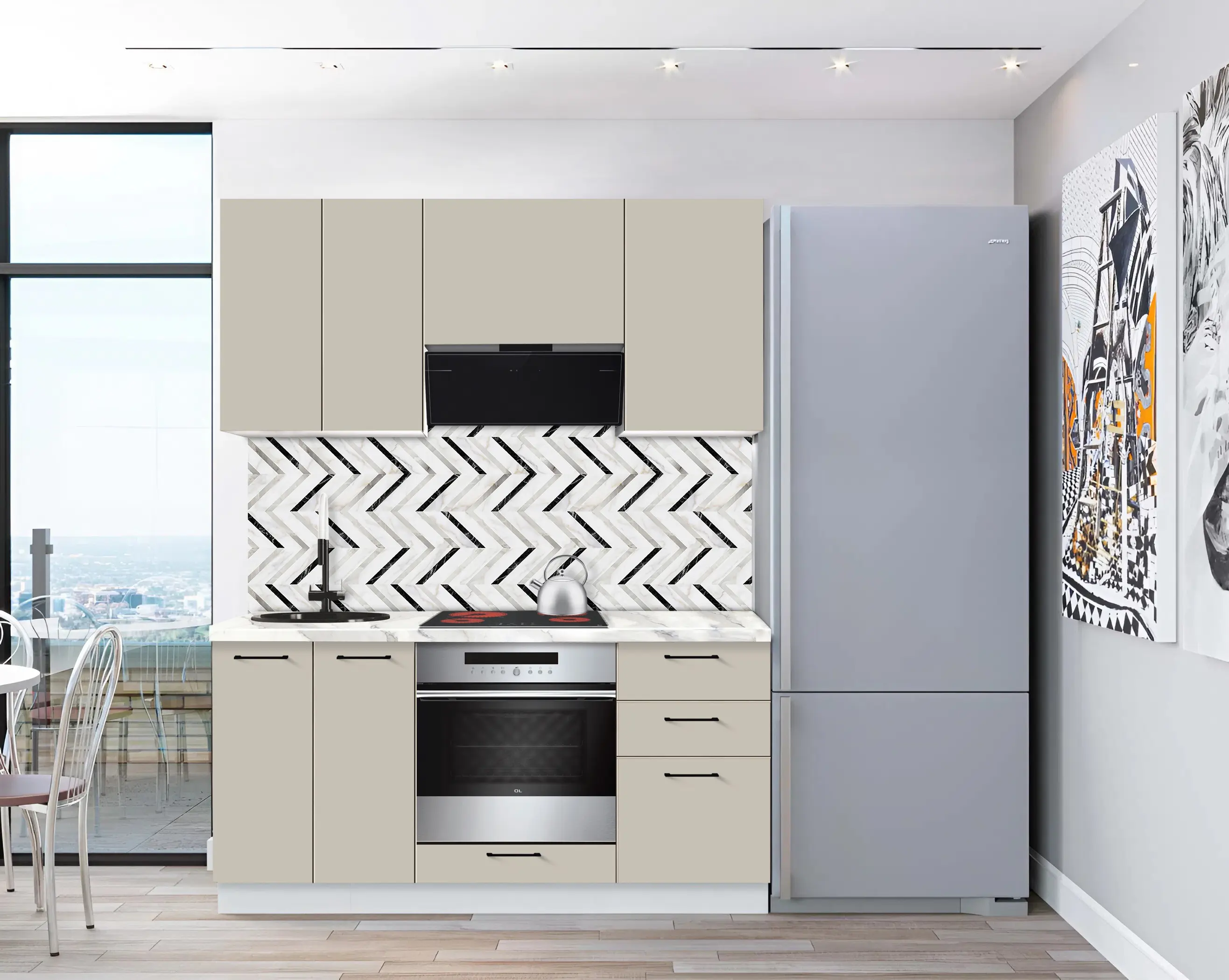 Модульная кухня Modern Bono 3 H68 1.6м