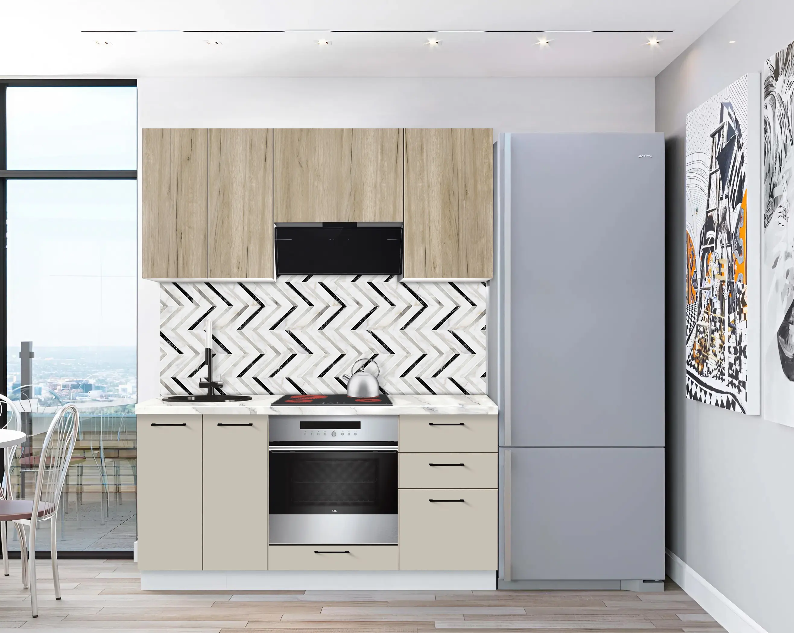 Модульная кухня Modern Bono 3 H68 1.6м