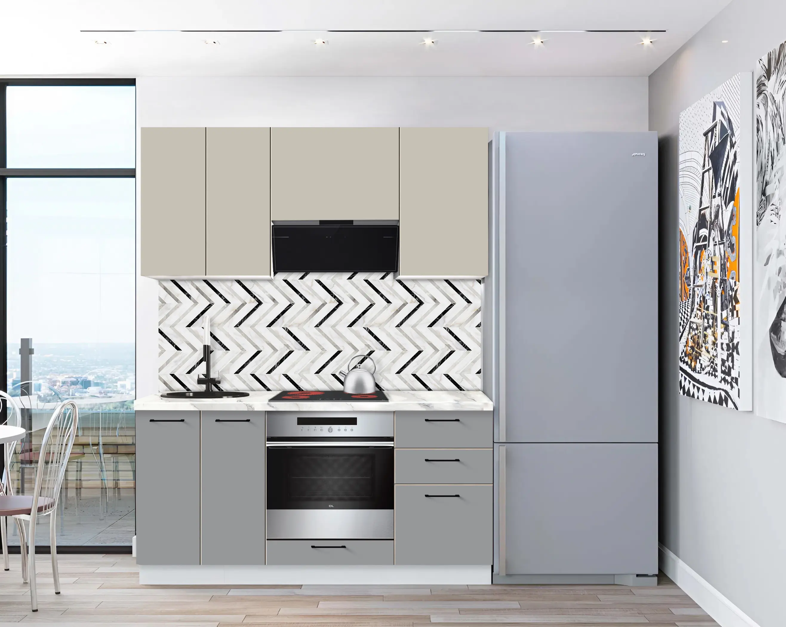 Модульная кухня Modern Bono 3 H68 1.6м