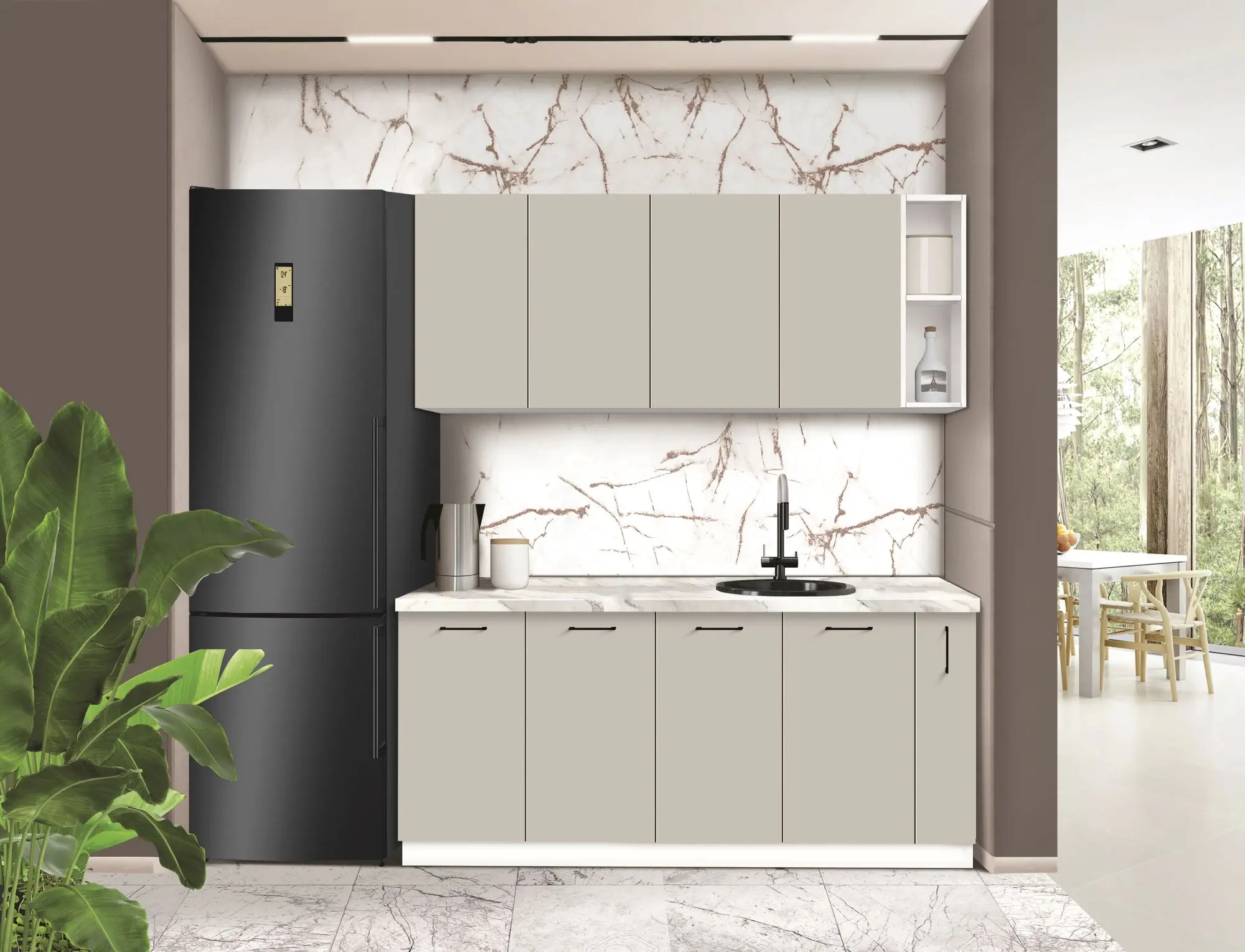 Bucatarie modulara Modern Bono 3 H68 1.8m