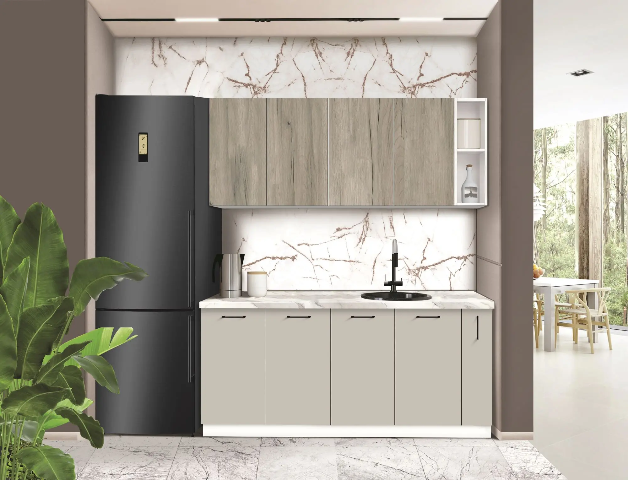 Bucatarie modulara Modern Bono 3 H68 1.8m