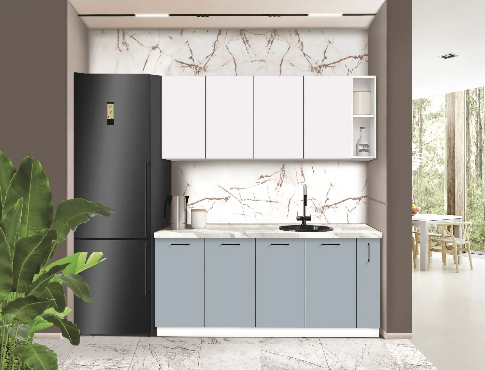 Bucatarie modulara Modern Bono 3 H68 1.8m