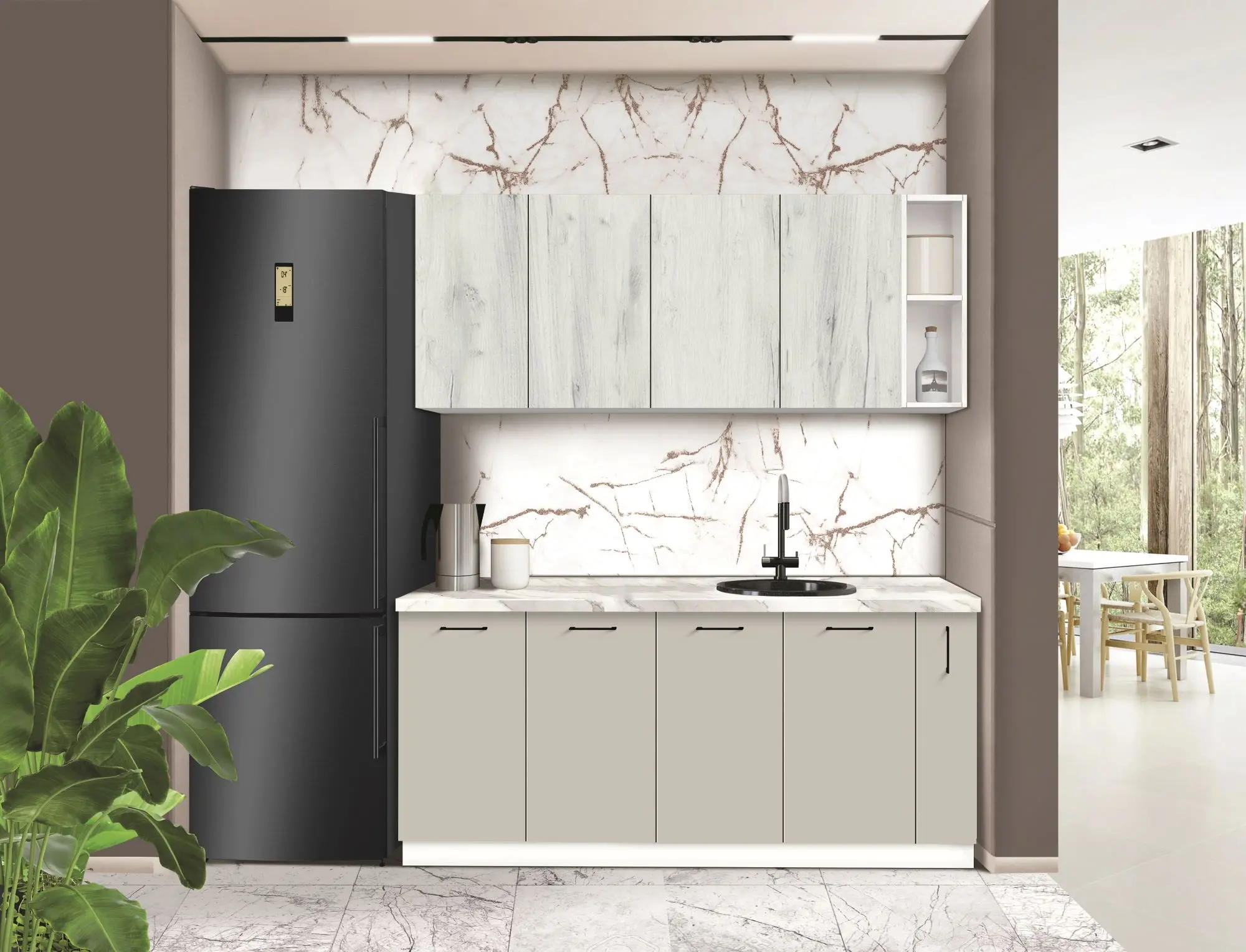 Bucatarie modulara Modern Bono 3 H68 1.8m