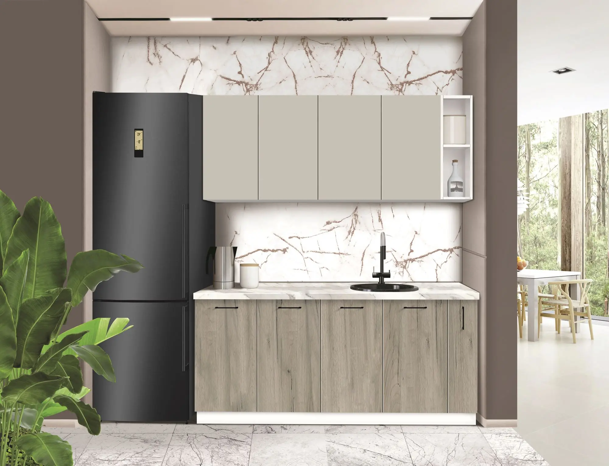 Bucatarie modulara Modern Bono 3 H68 1.8m