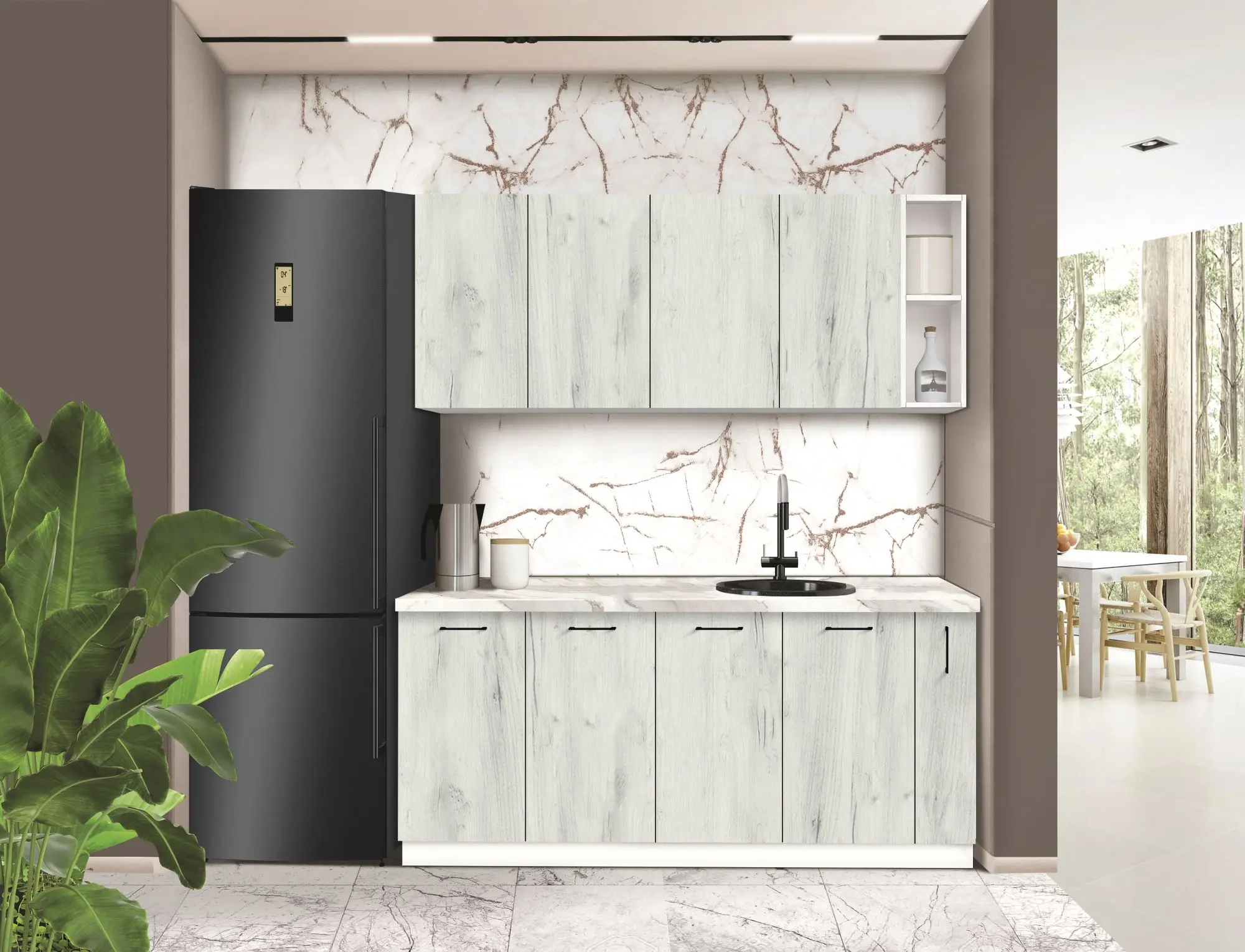 Bucatarie modulara Modern Bono 3 H68 1.8m