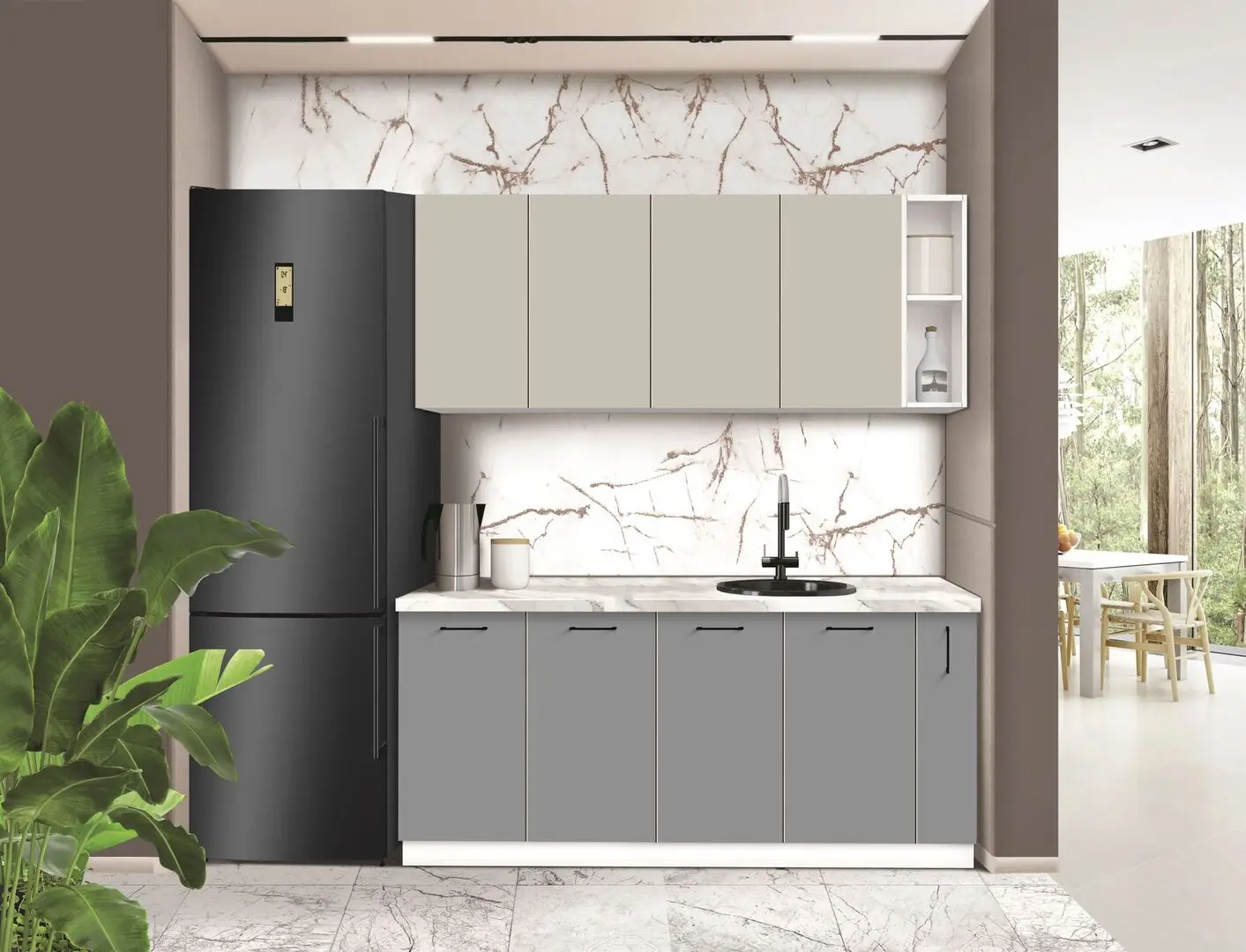 Bucatarie modulara Modern Bono 3 H68 1.8m