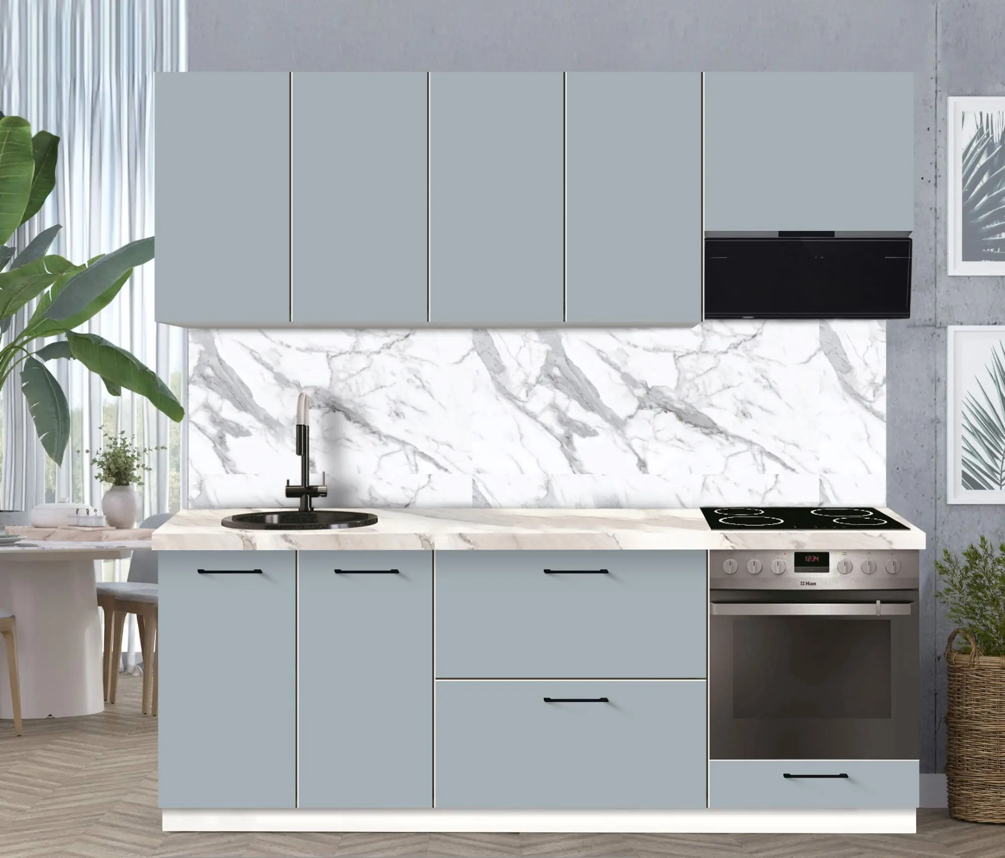 Bucatarie modulara Modern Bono 3 H68 2.2m