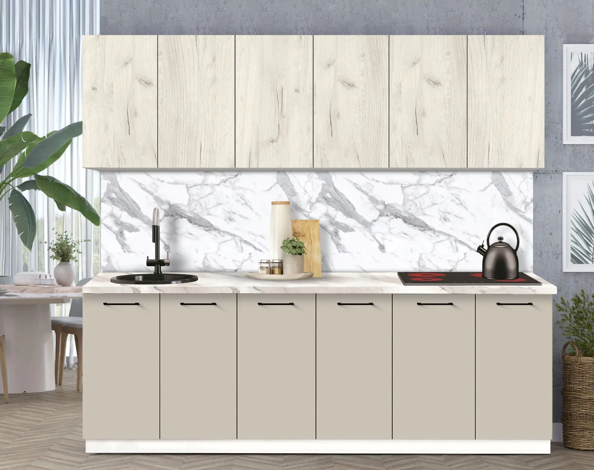 Bucatarie modulara Modern Bono 3 H68 2.4m