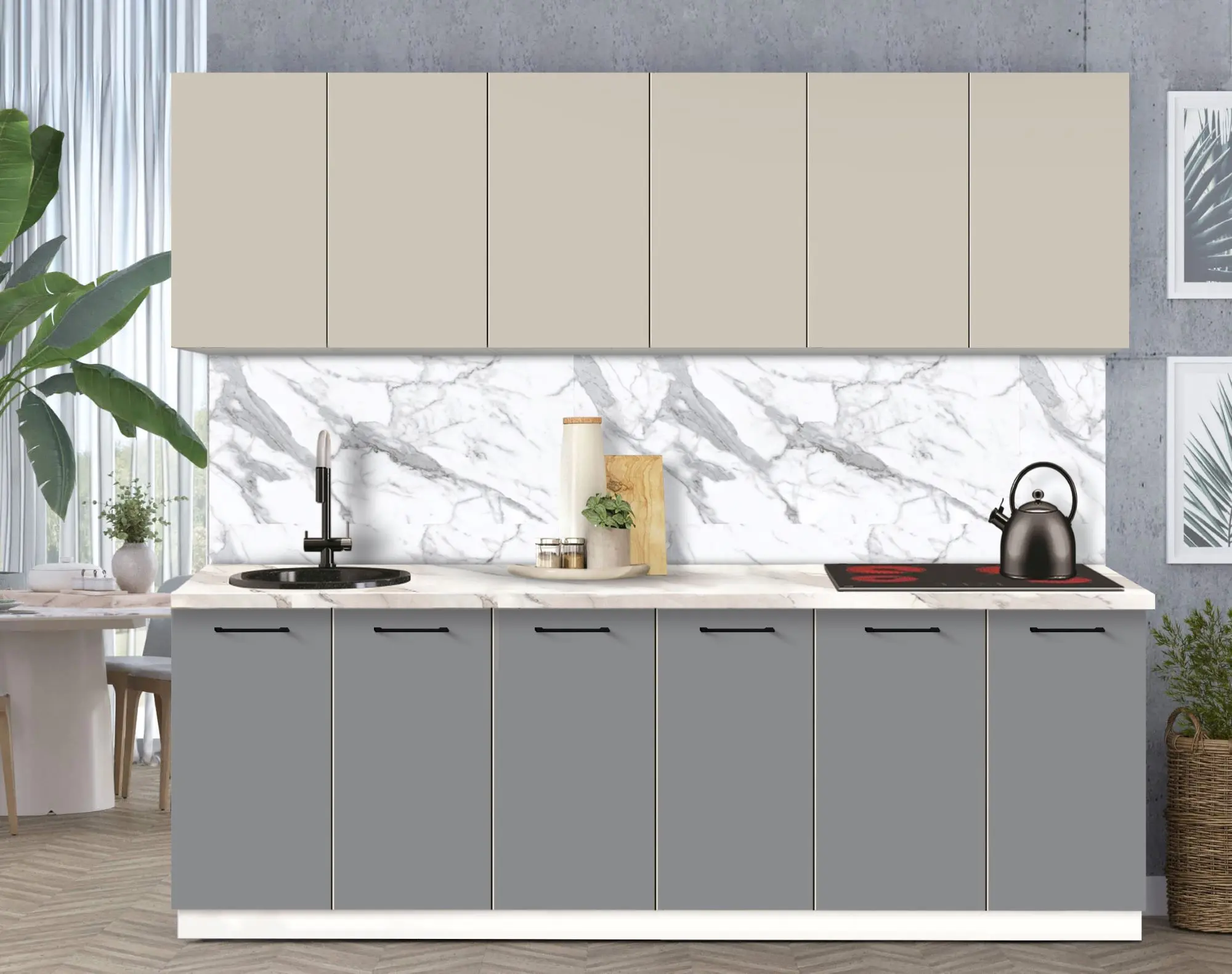 Bucatarie modulara Modern Bono 3 H68 2.4m