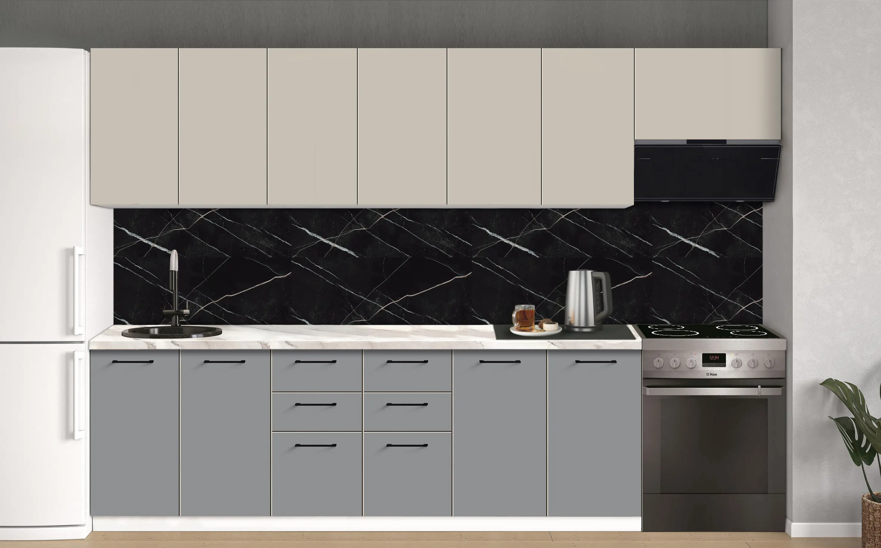 Bucatarie modulara Modern Bono 3 H68 3.0m