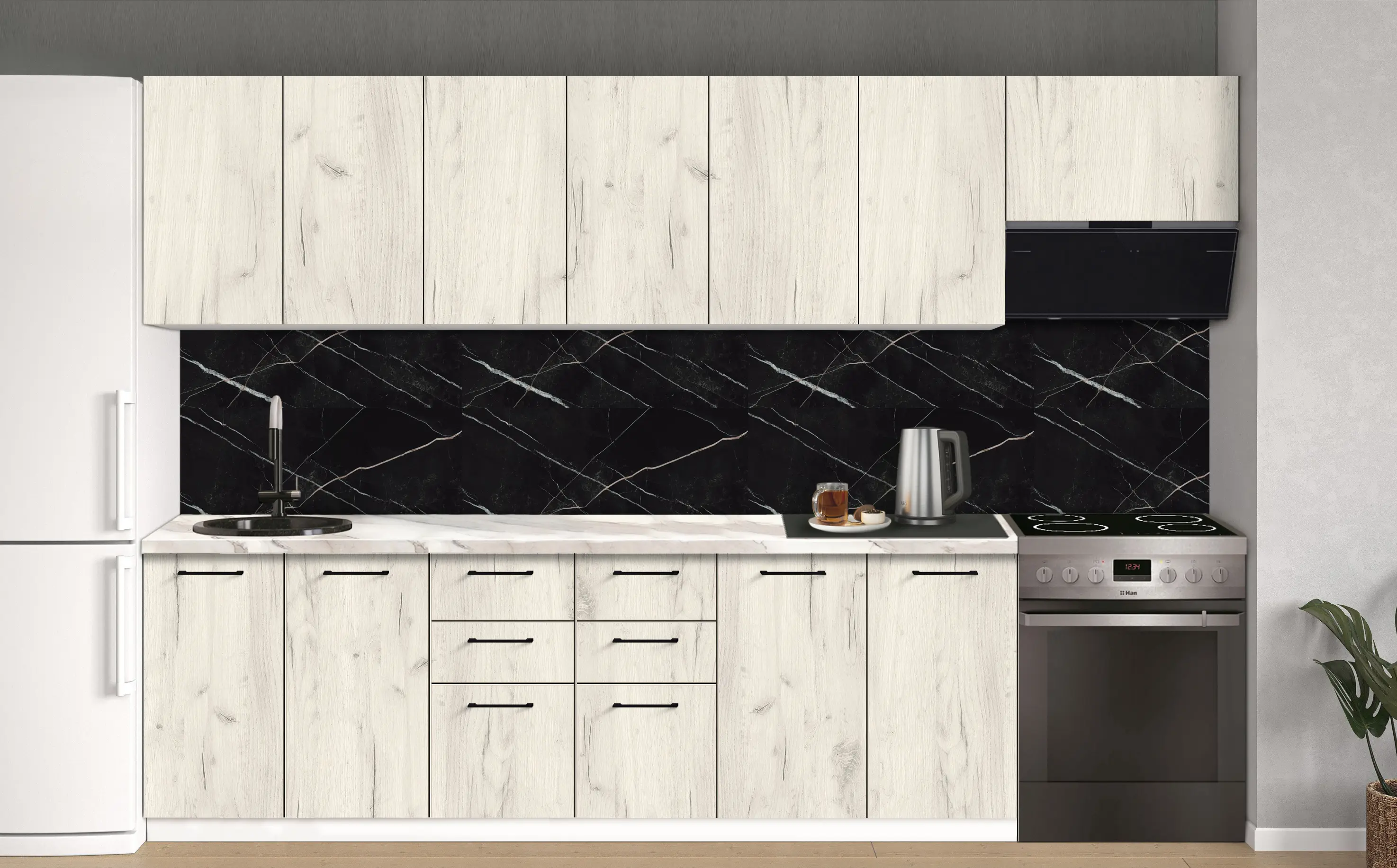 Bucatarie modulara Modern Bono 3 H68 3.0m