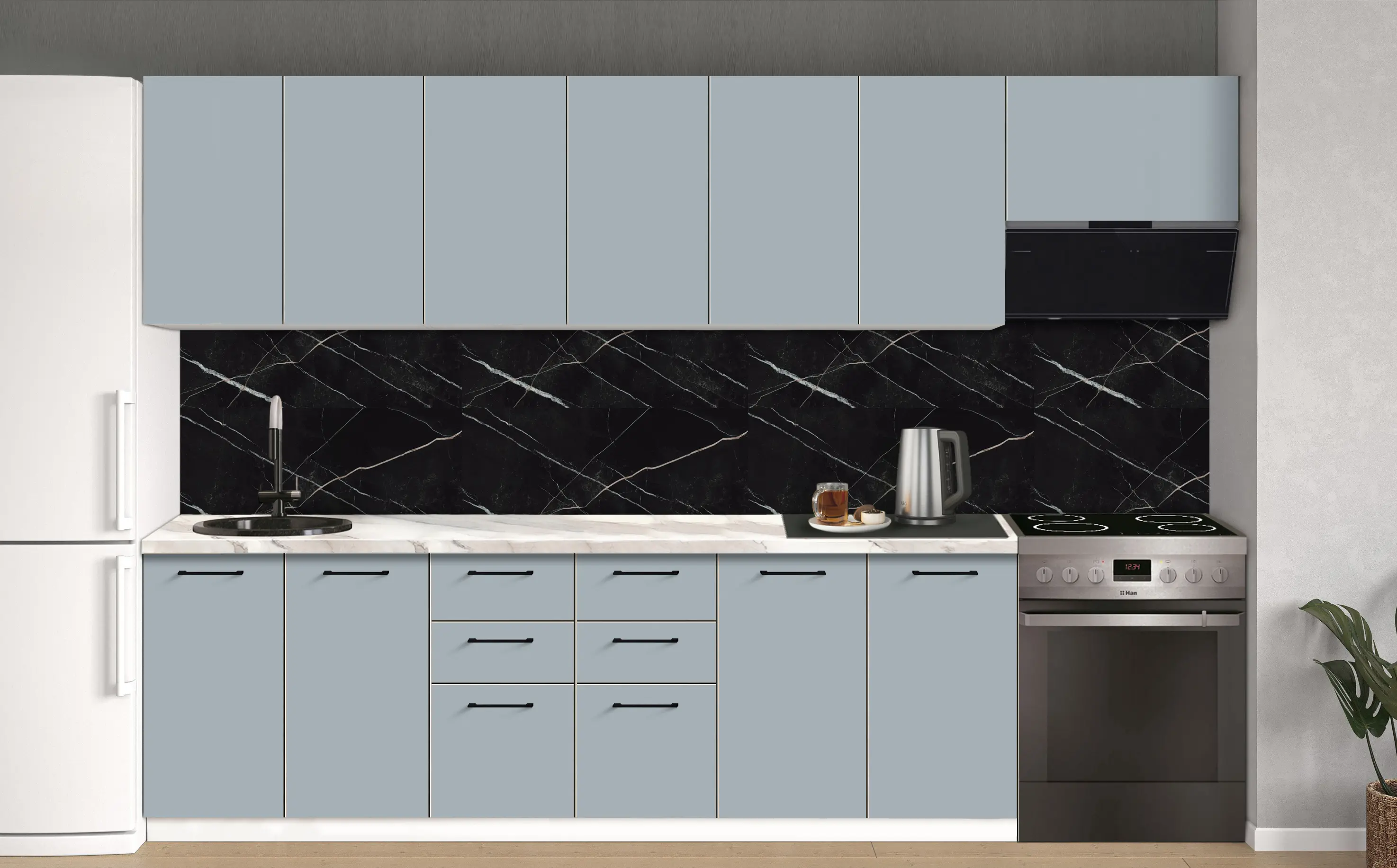 Bucatarie modulara Modern Bono 3 H68 3.0m