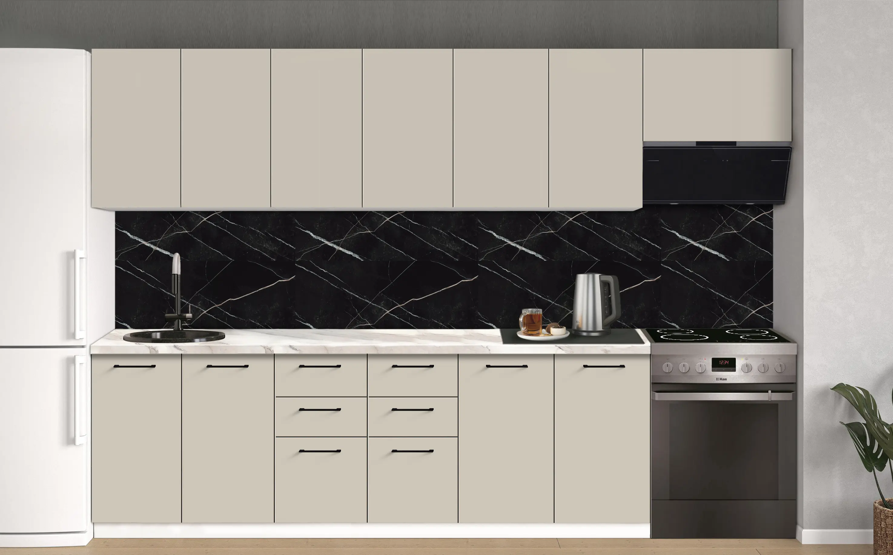 Bucatarie modulara Modern Bono 3 H68 3.0m