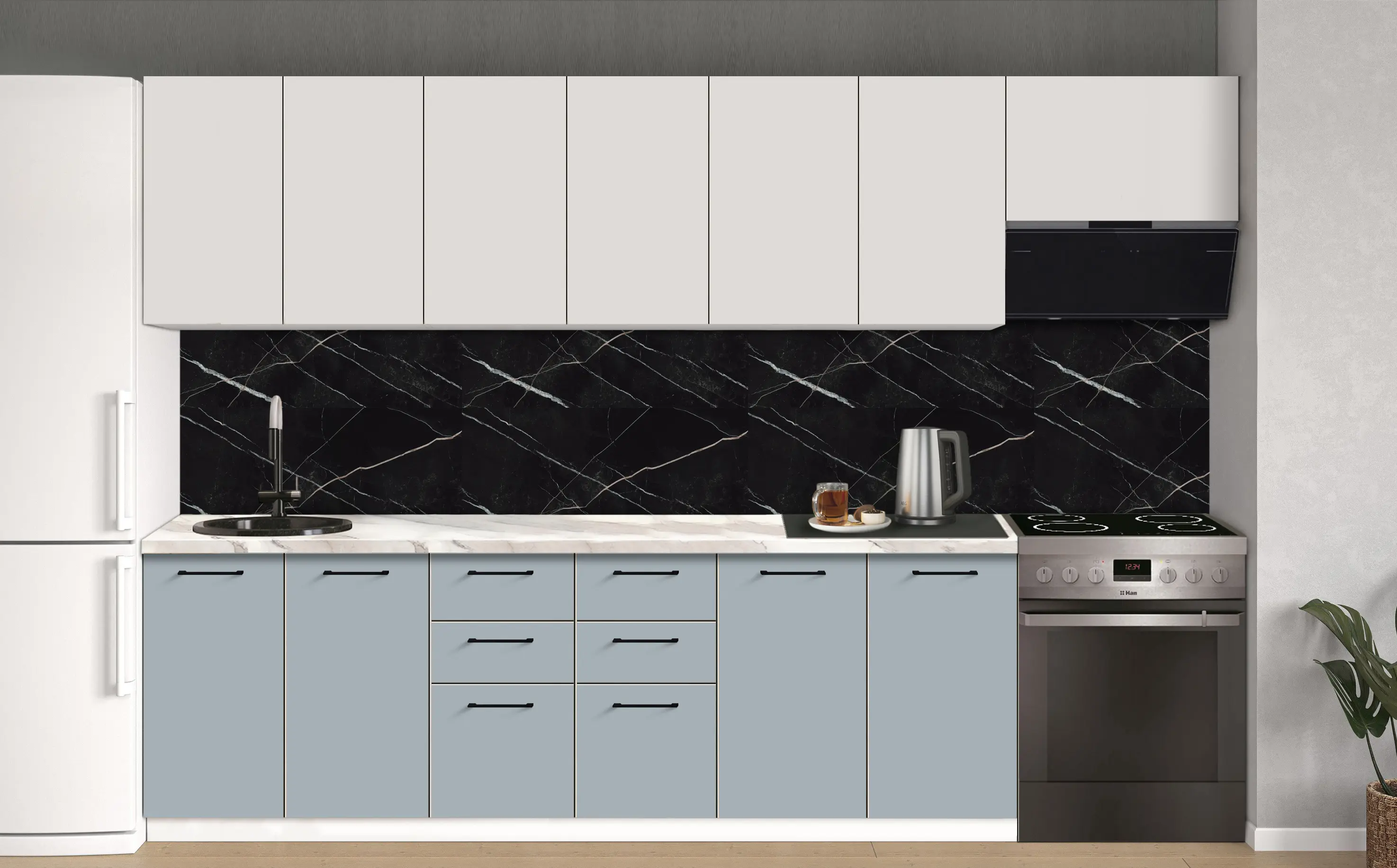 Bucatarie modulara Modern Bono 3 H68 3.0m