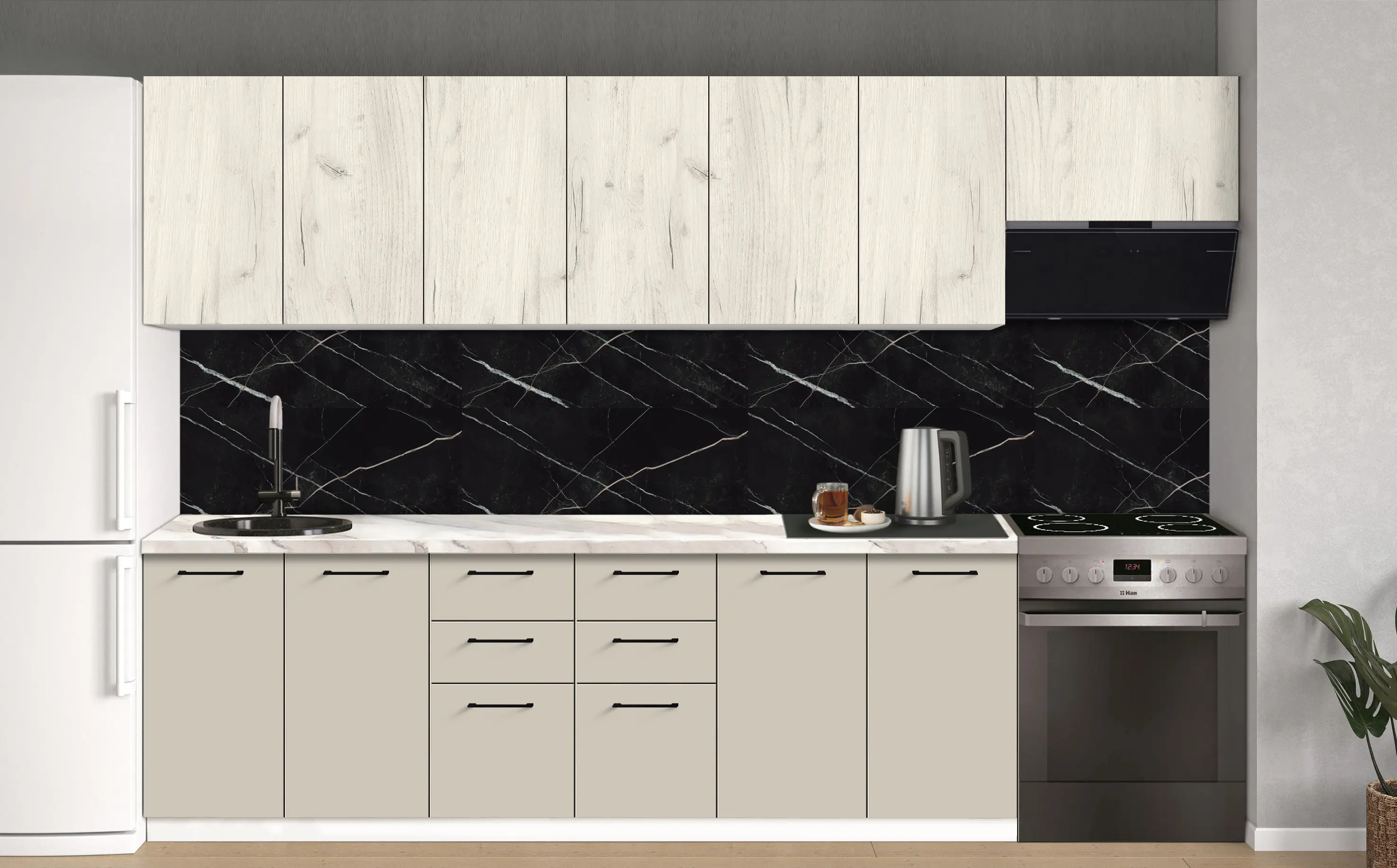 Bucatarie modulara Modern Bono 3 H68 3.0m