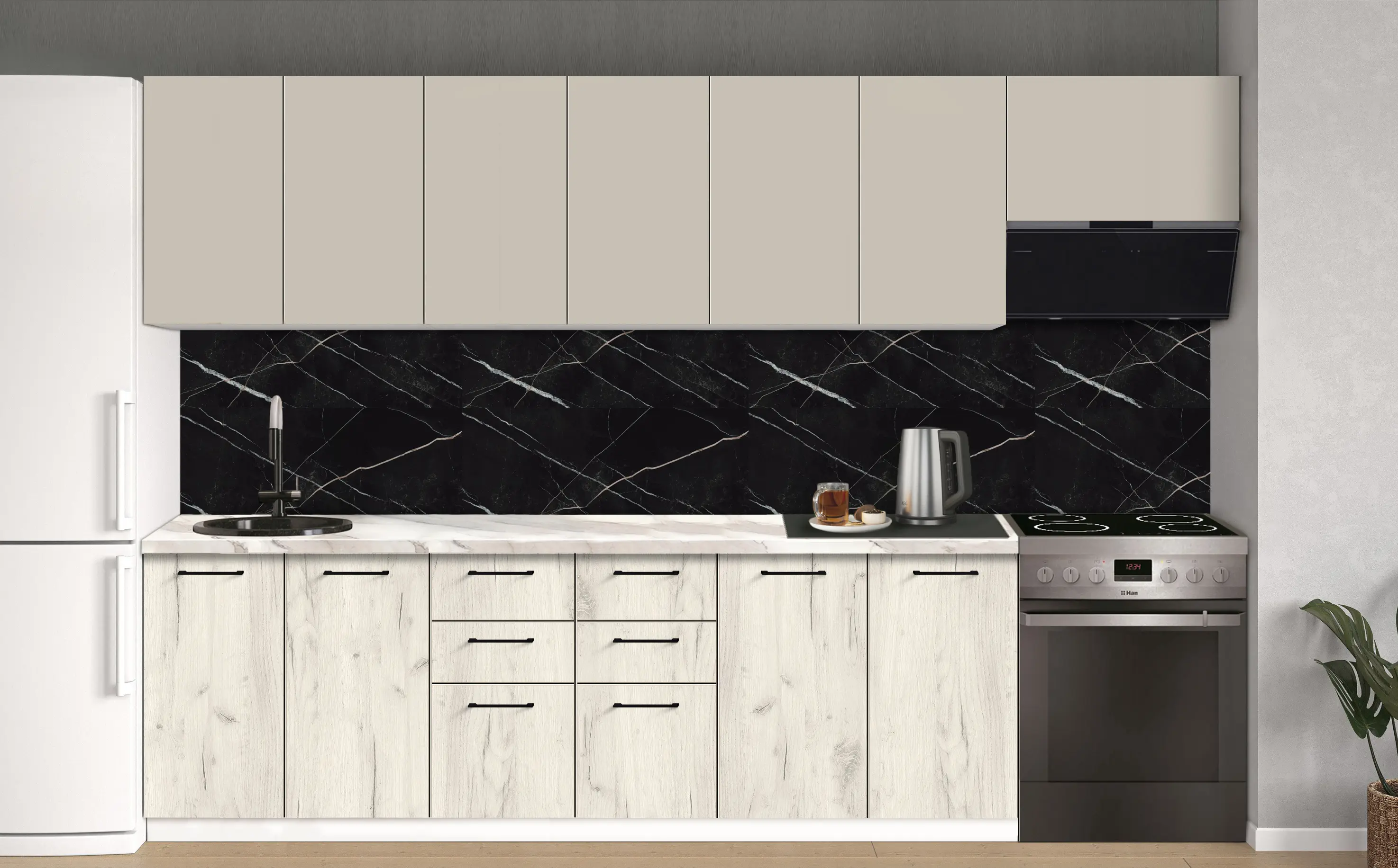 Bucatarie modulara Modern Bono 3 H68 3.0m