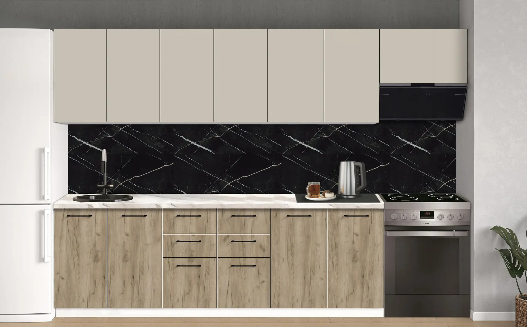 Bucatarie modulara Modern Bono 3 H68 3.0m