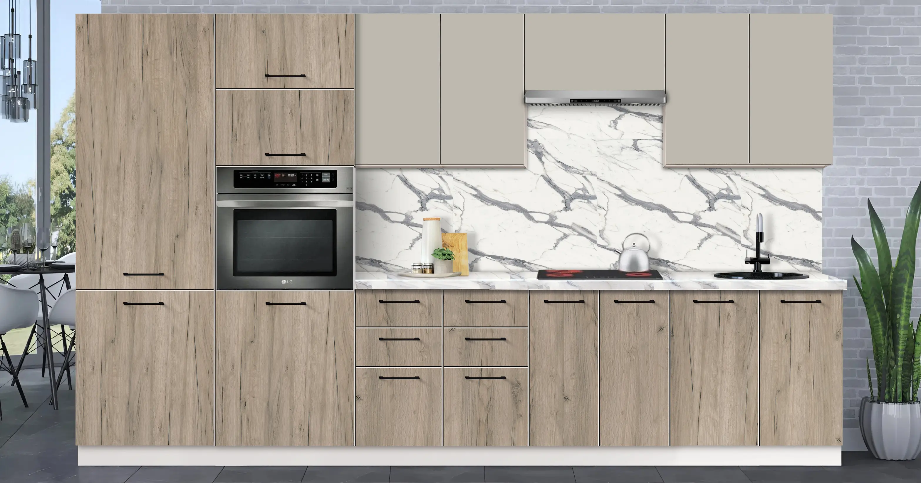 Bucatarie modulara Modern Bono 4 H68 3.4m