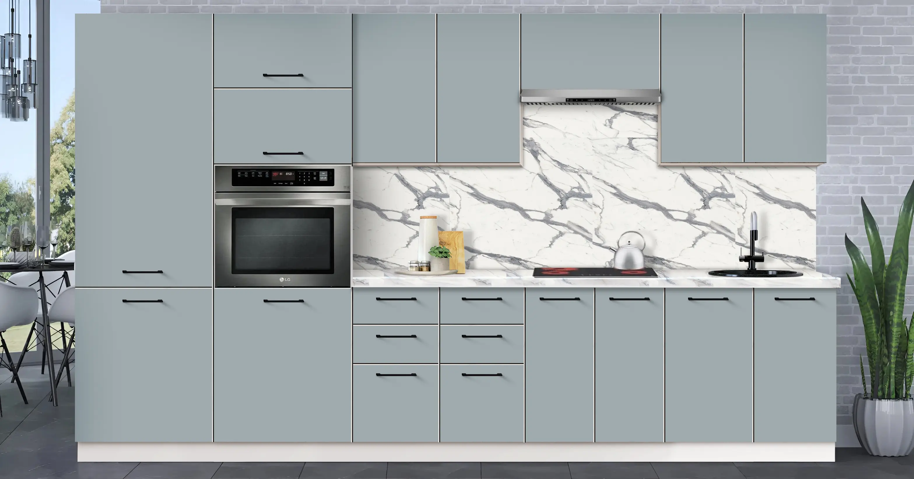 Bucatarie modulara Modern Bono 4 H68 3.4m