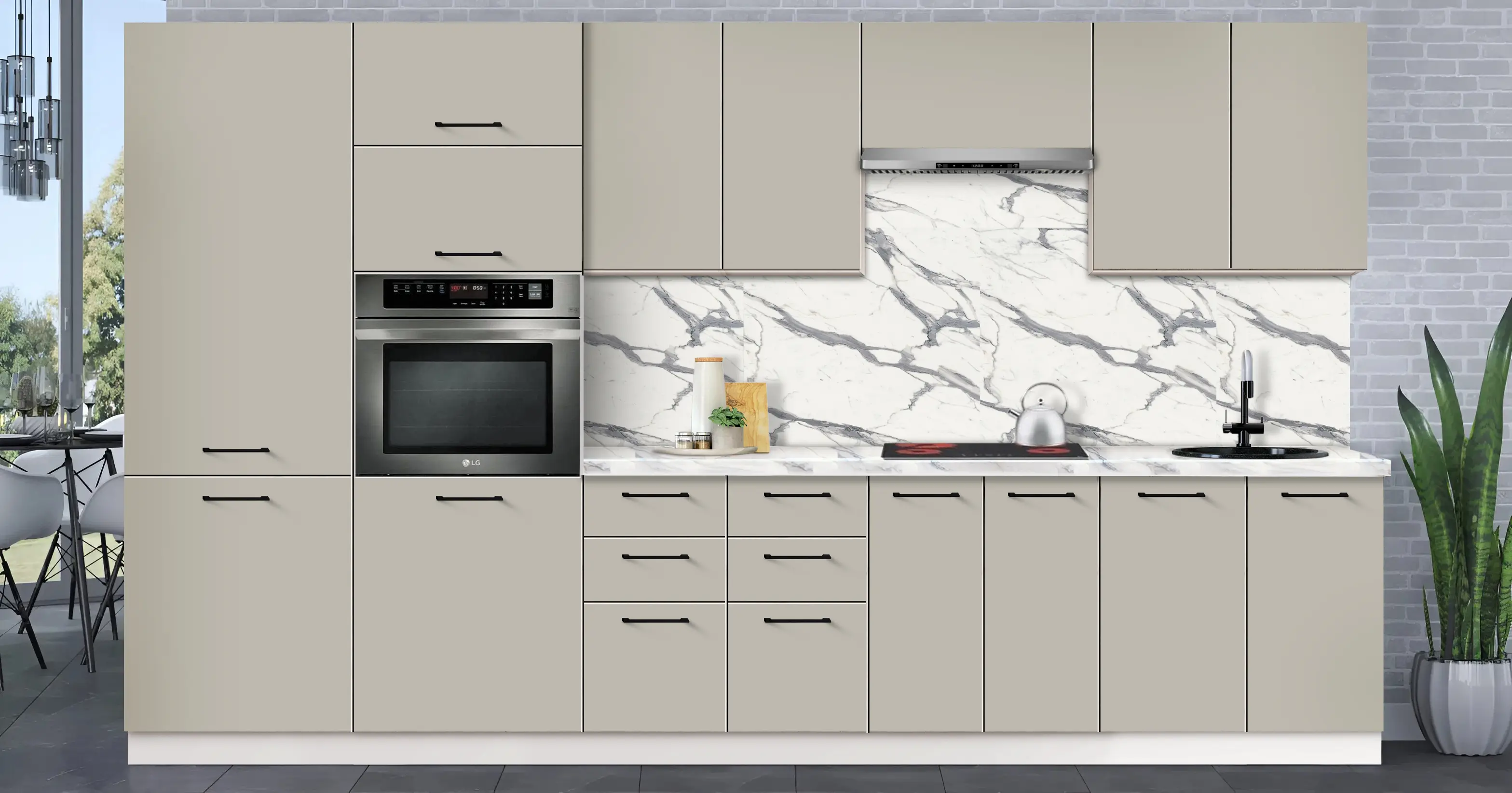 Bucatarie modulara Modern Bono 4 H68 3.4m