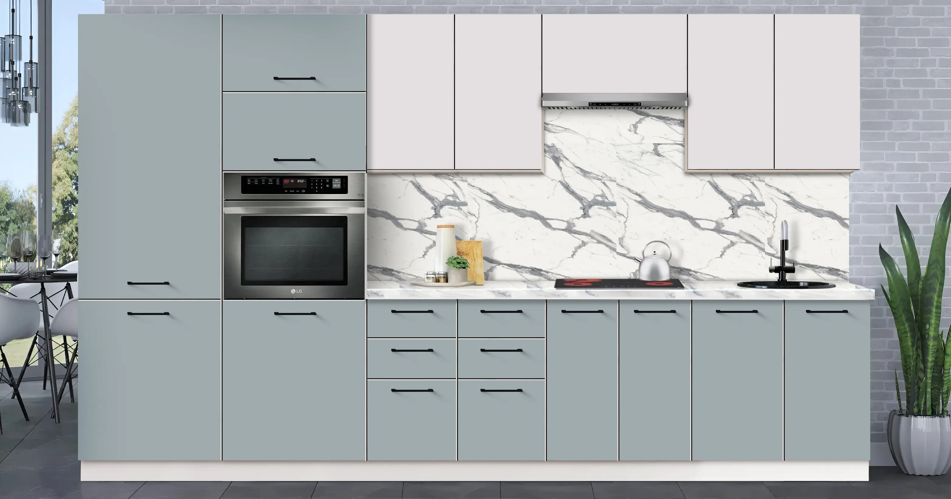 Bucatarie modulara Modern Bono 4 H68 3.4m