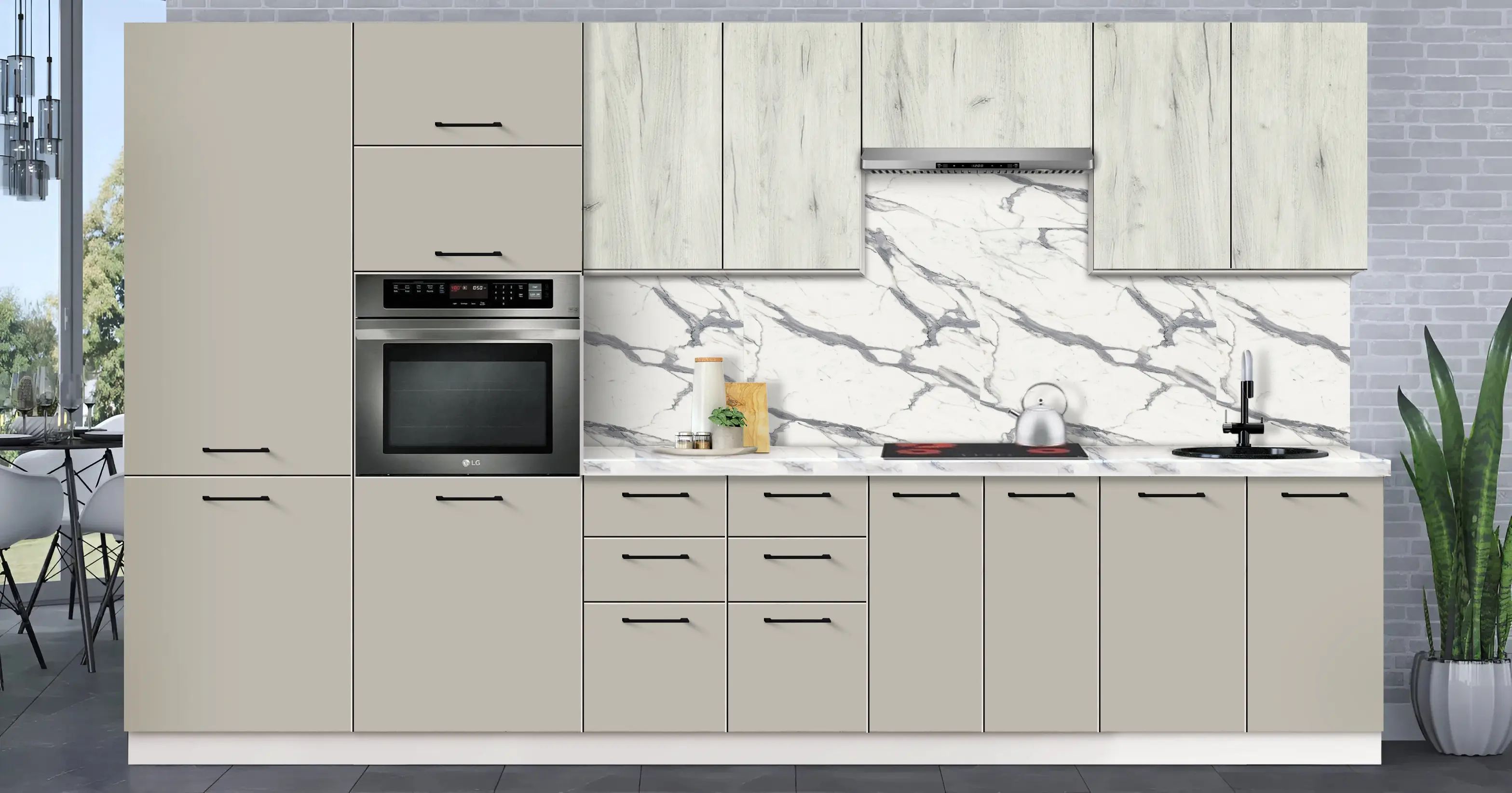 Bucatarie modulara Modern Bono 4 H68 3.4m