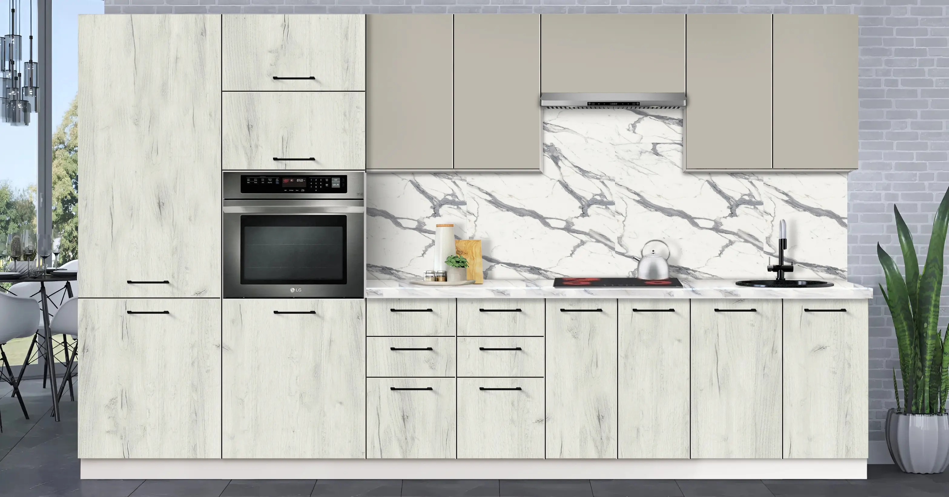 Bucatarie modulara Modern Bono 4 H68 3.4m