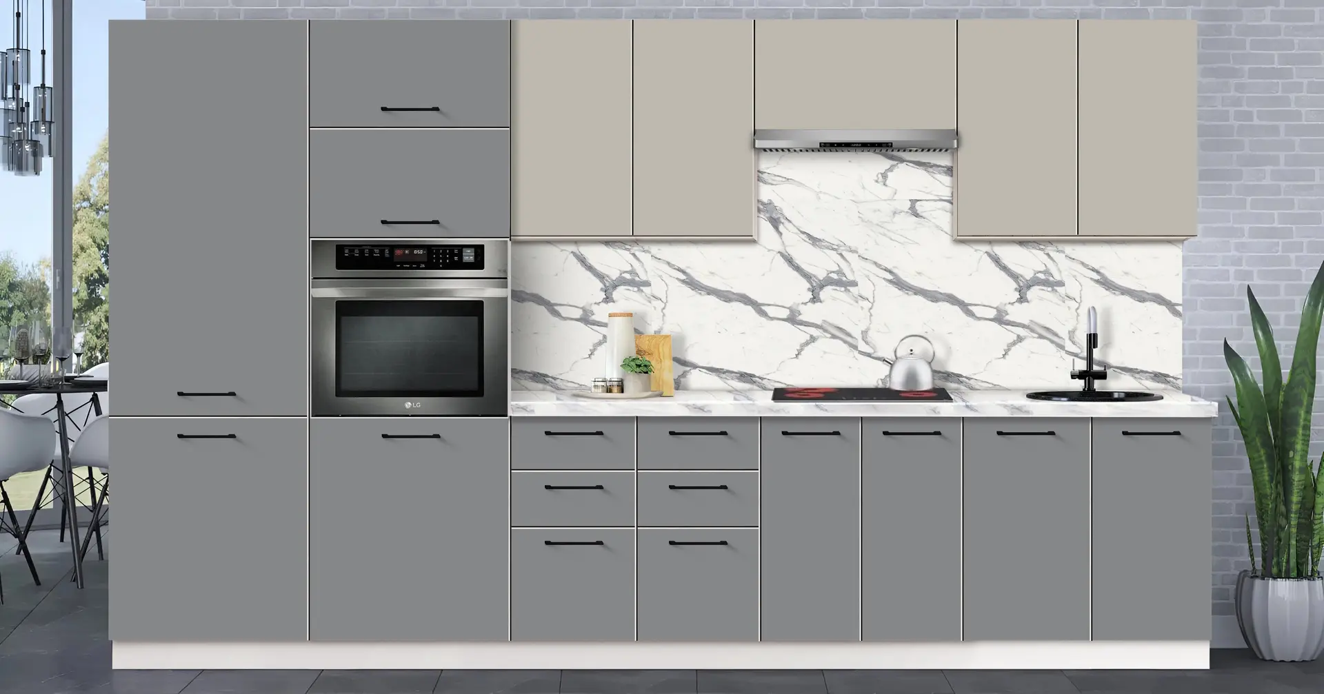 Bucatarie modulara Modern Bono 4 H68 3.4m