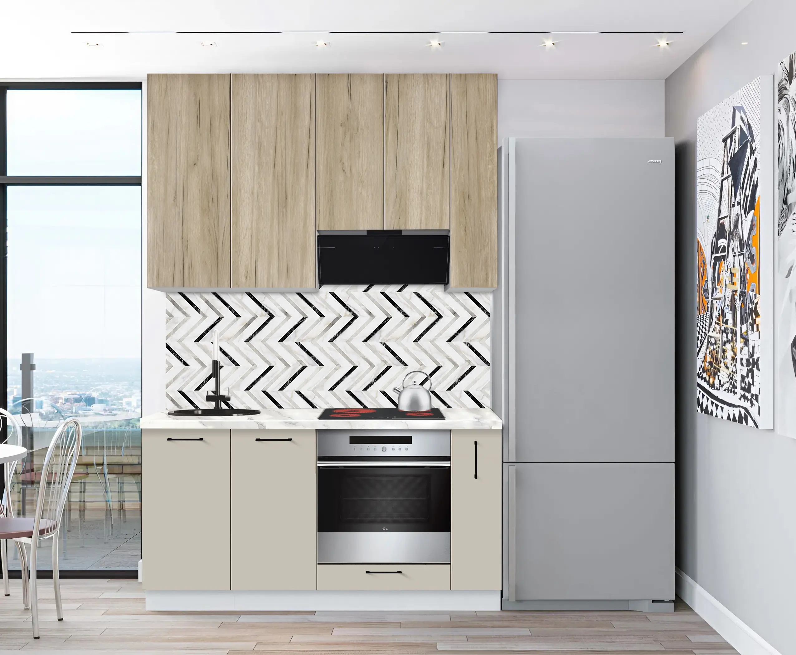 Bucatarie modulara Modern Bono 4 H110 1.6m