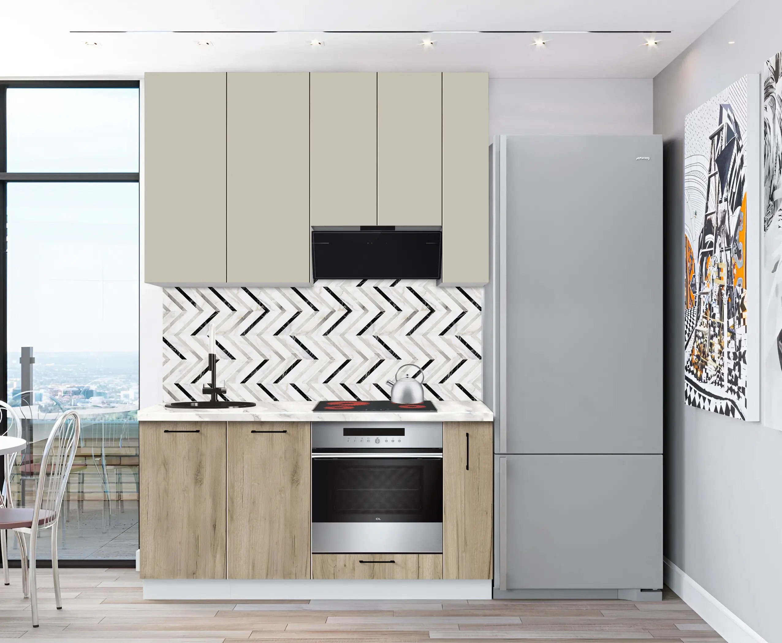 Bucatarie modulara Modern Bono 4 H110 1.6m