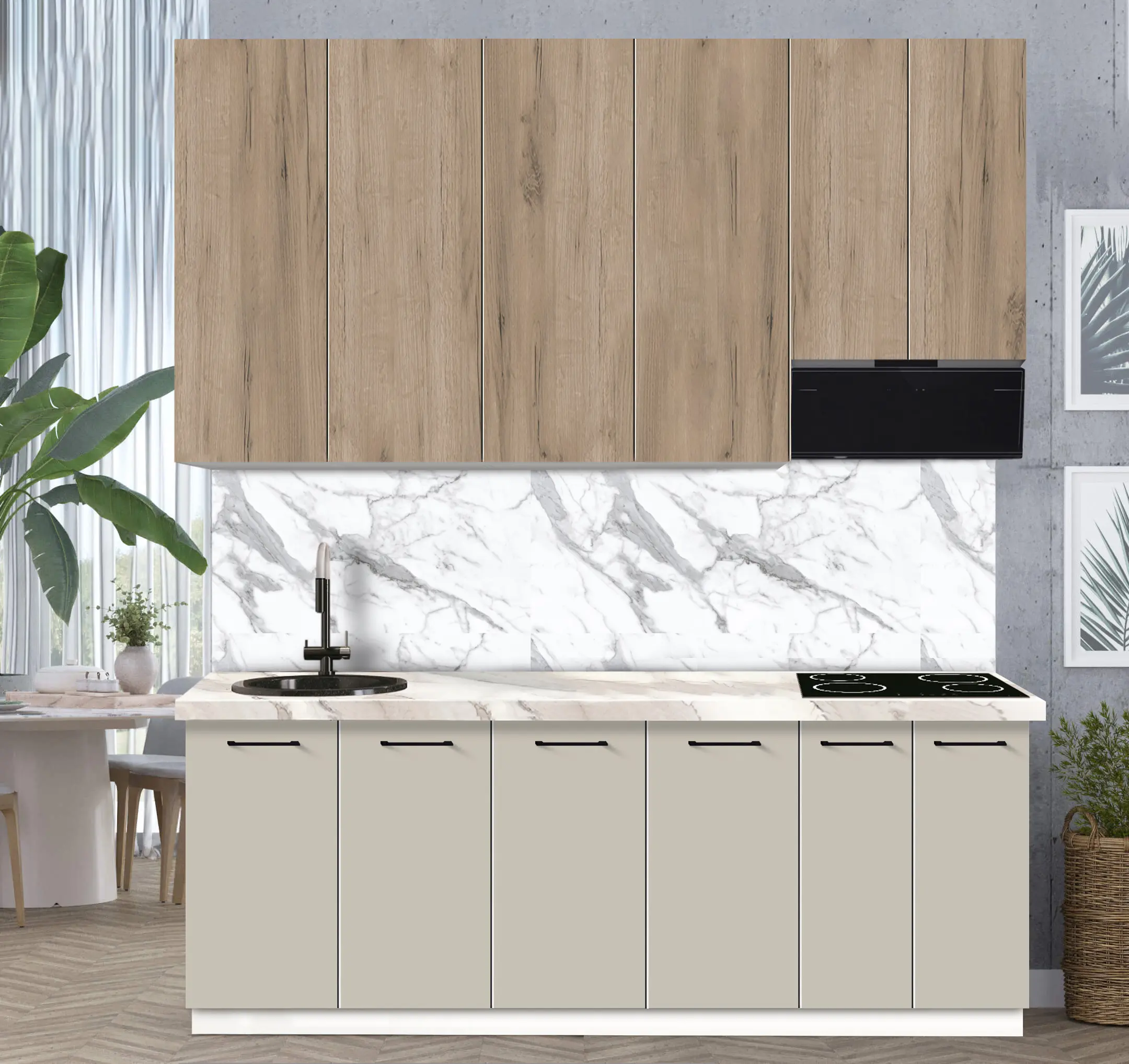 Bucatarie modulara Modern Bono 4 H110 2.2m