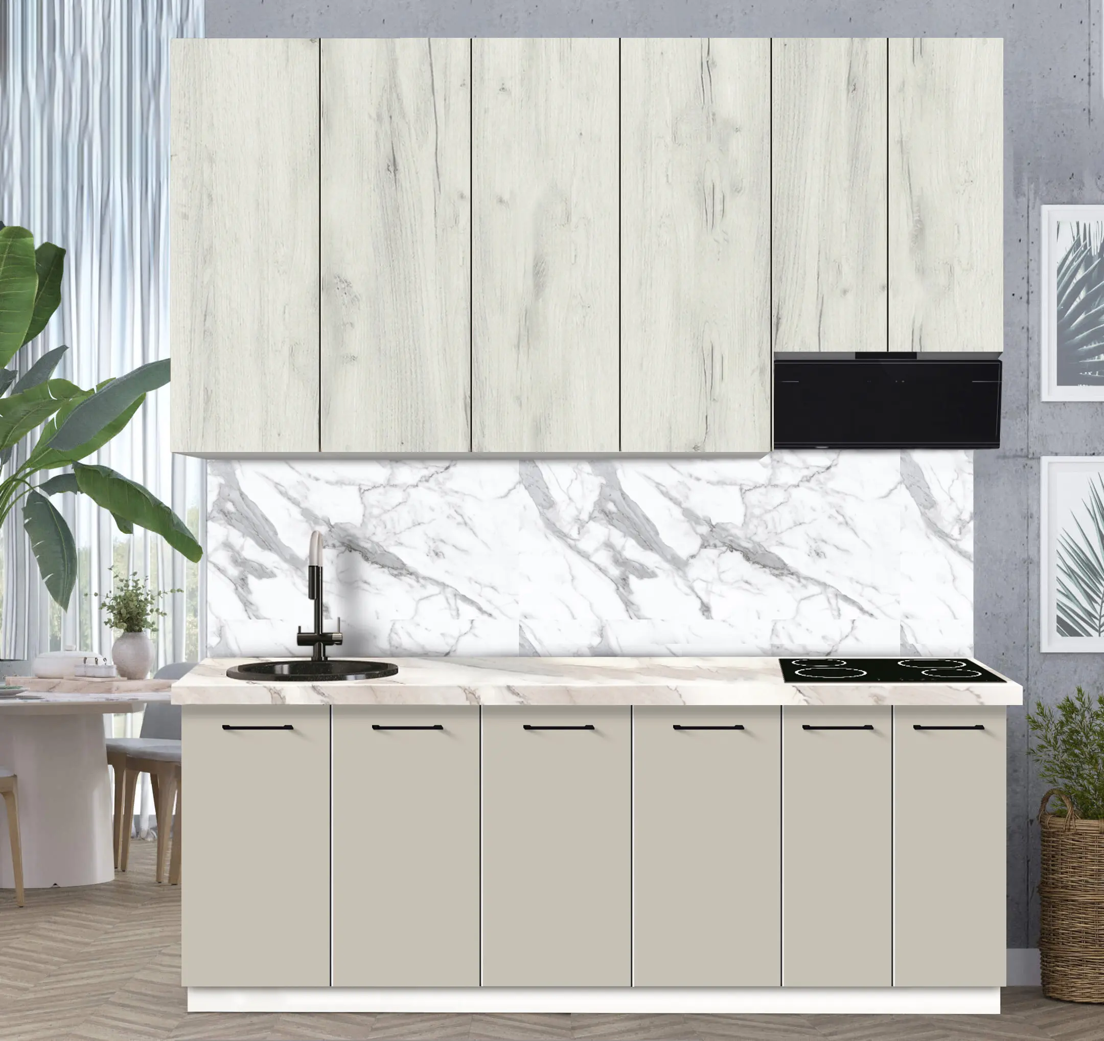 Bucatarie modulara Modern Bono 4 H110 2.2m