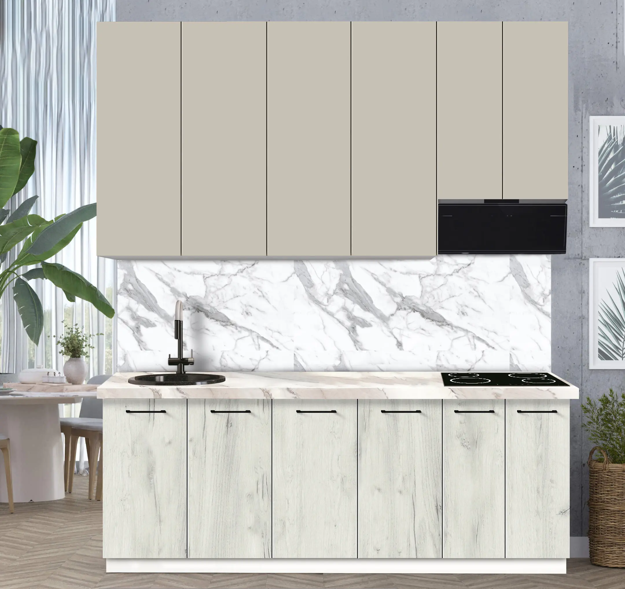 Bucatarie modulara Modern Bono 4 H110 2.2m