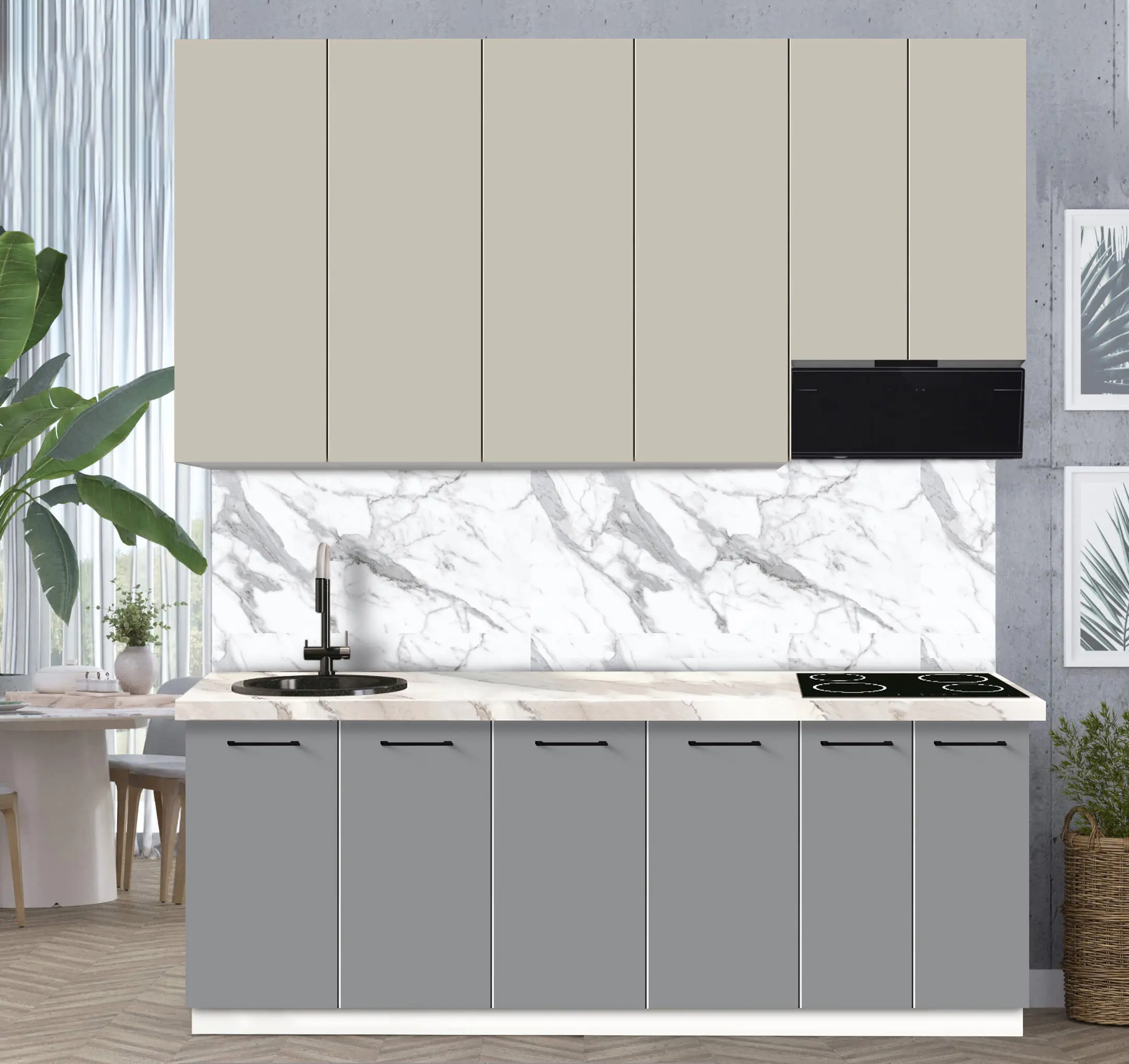 Bucatarie modulara Modern Bono 4 H110 2.2m