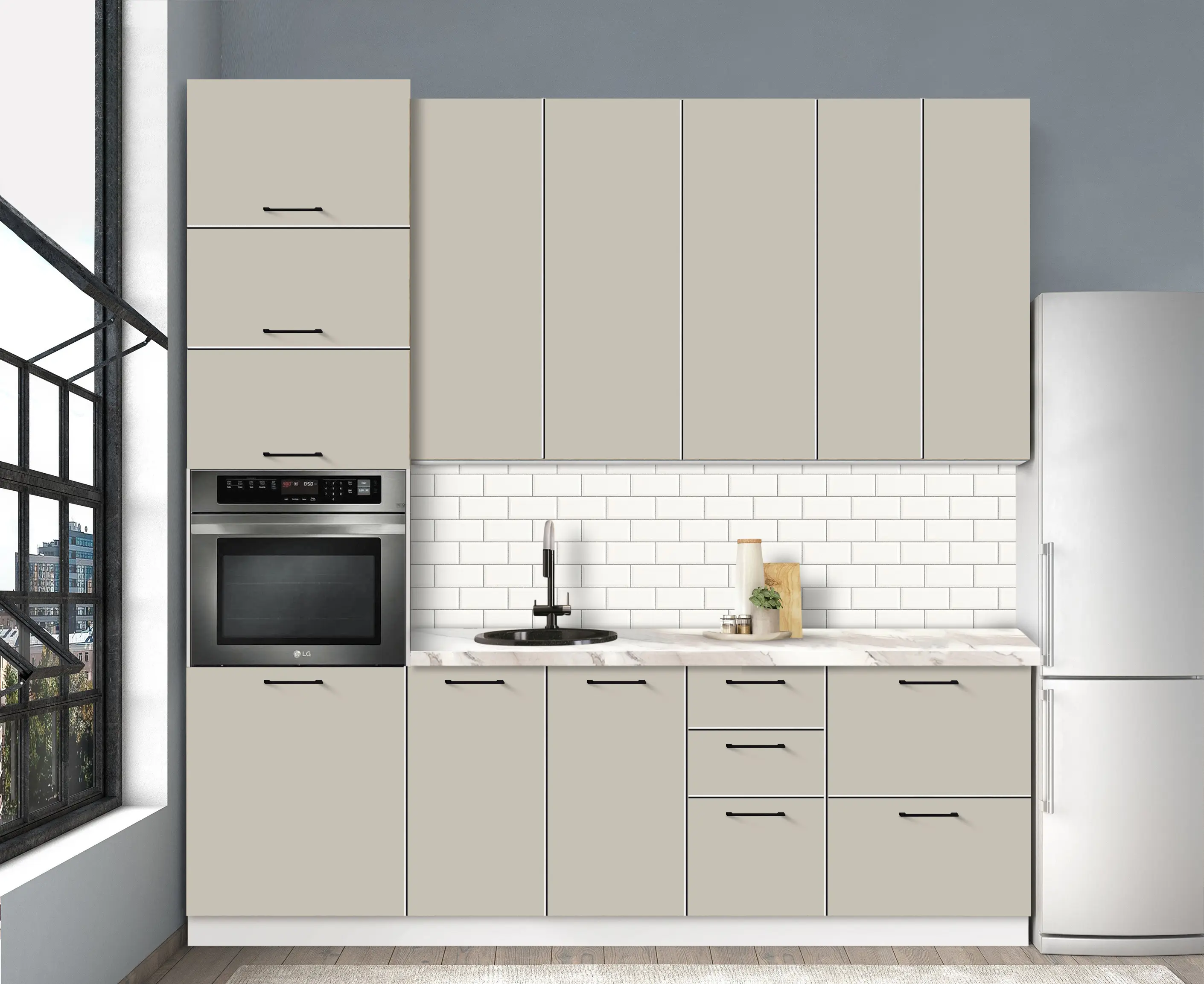 Bucatarie modulara Modern Bono 4 H110 2.4m