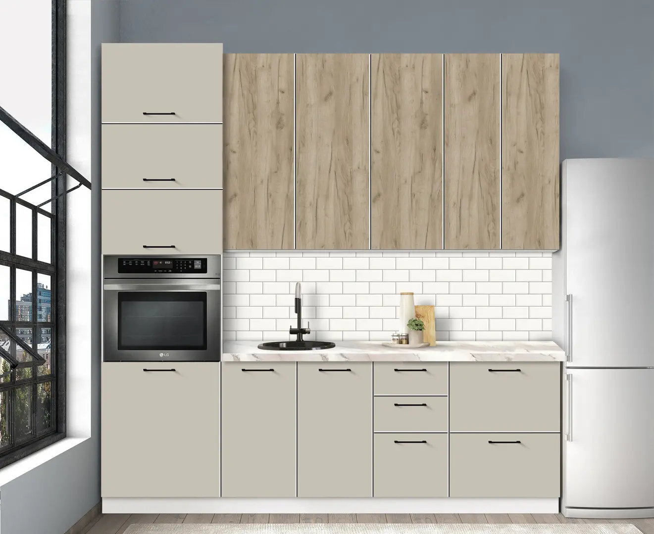 Bucatarie modulara Modern Bono 4 H110 2.4m