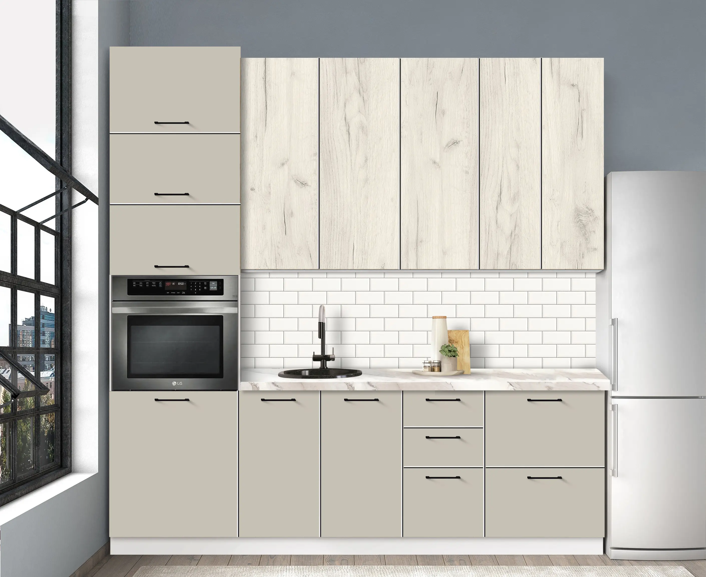 Bucatarie modulara Modern Bono 4 H110 2.4m