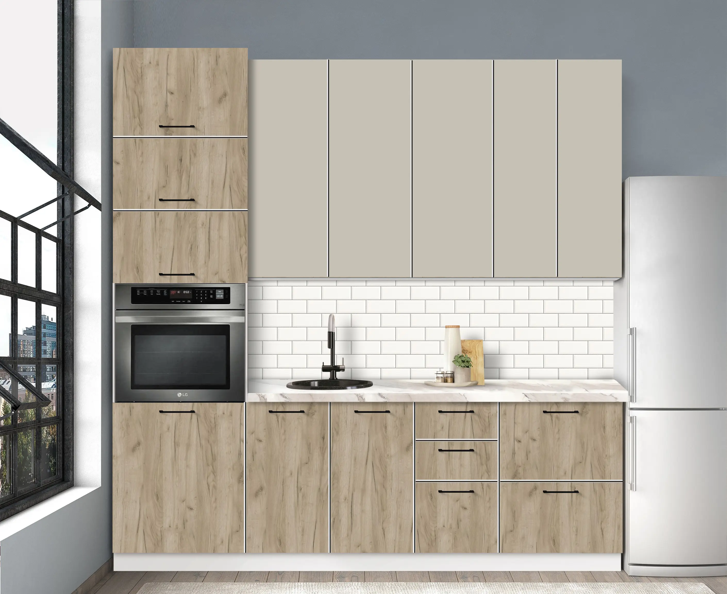 Bucatarie modulara Modern Bono 4 H110 2.4m