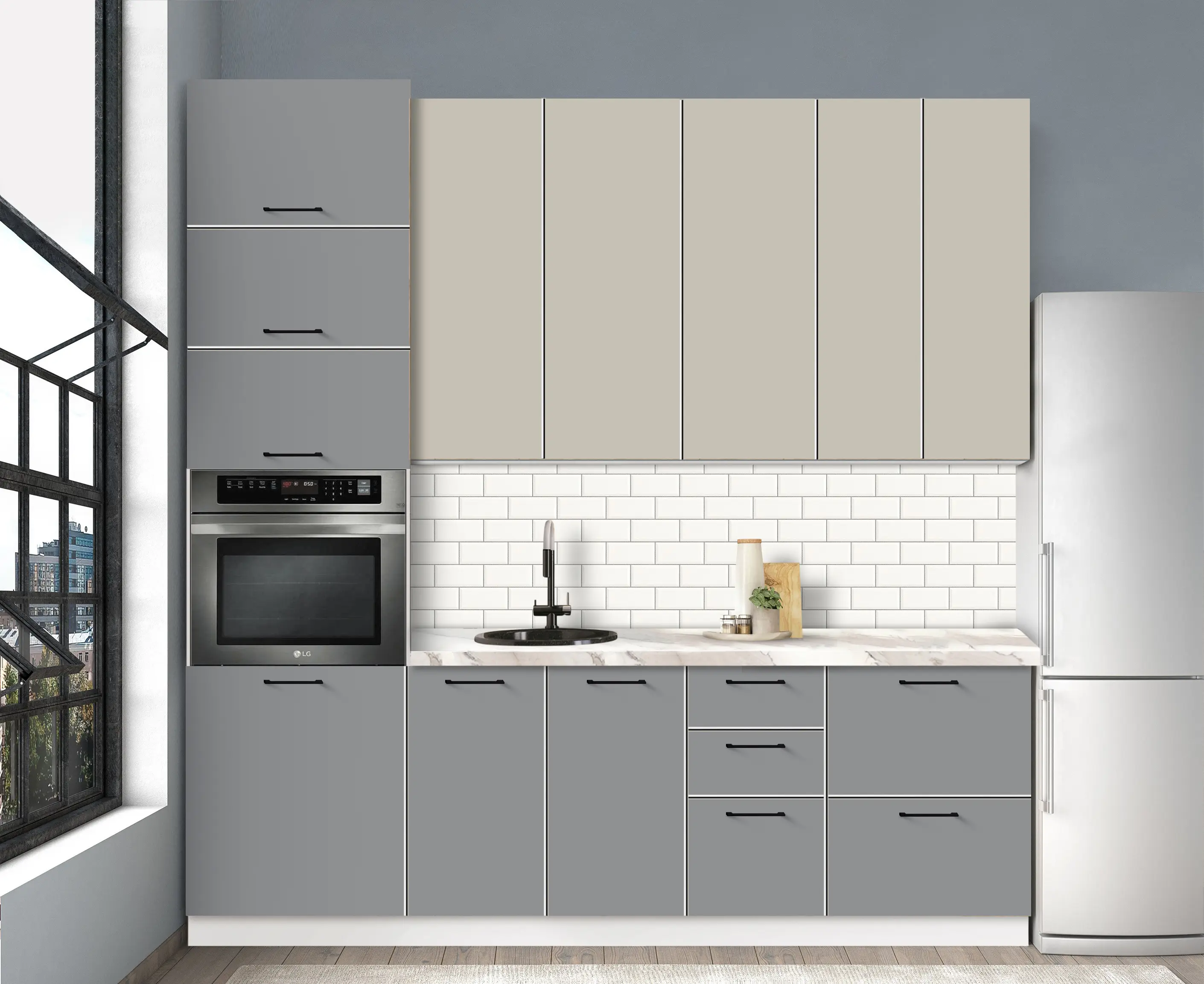 Bucatarie modulara Modern Bono 4 H110 2.4m