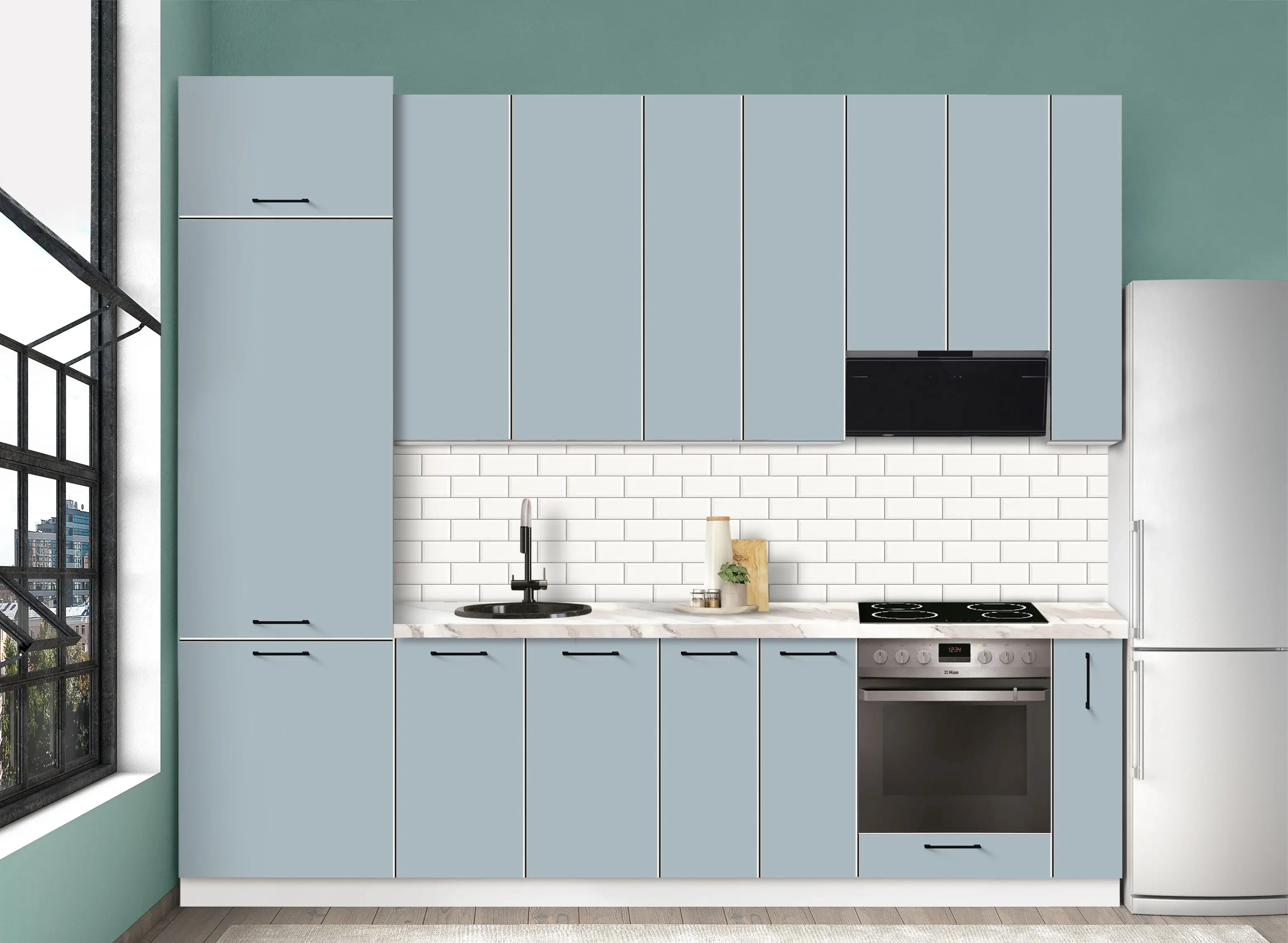 Bucatarie modulara Modern Bono 4 H110 2.8m