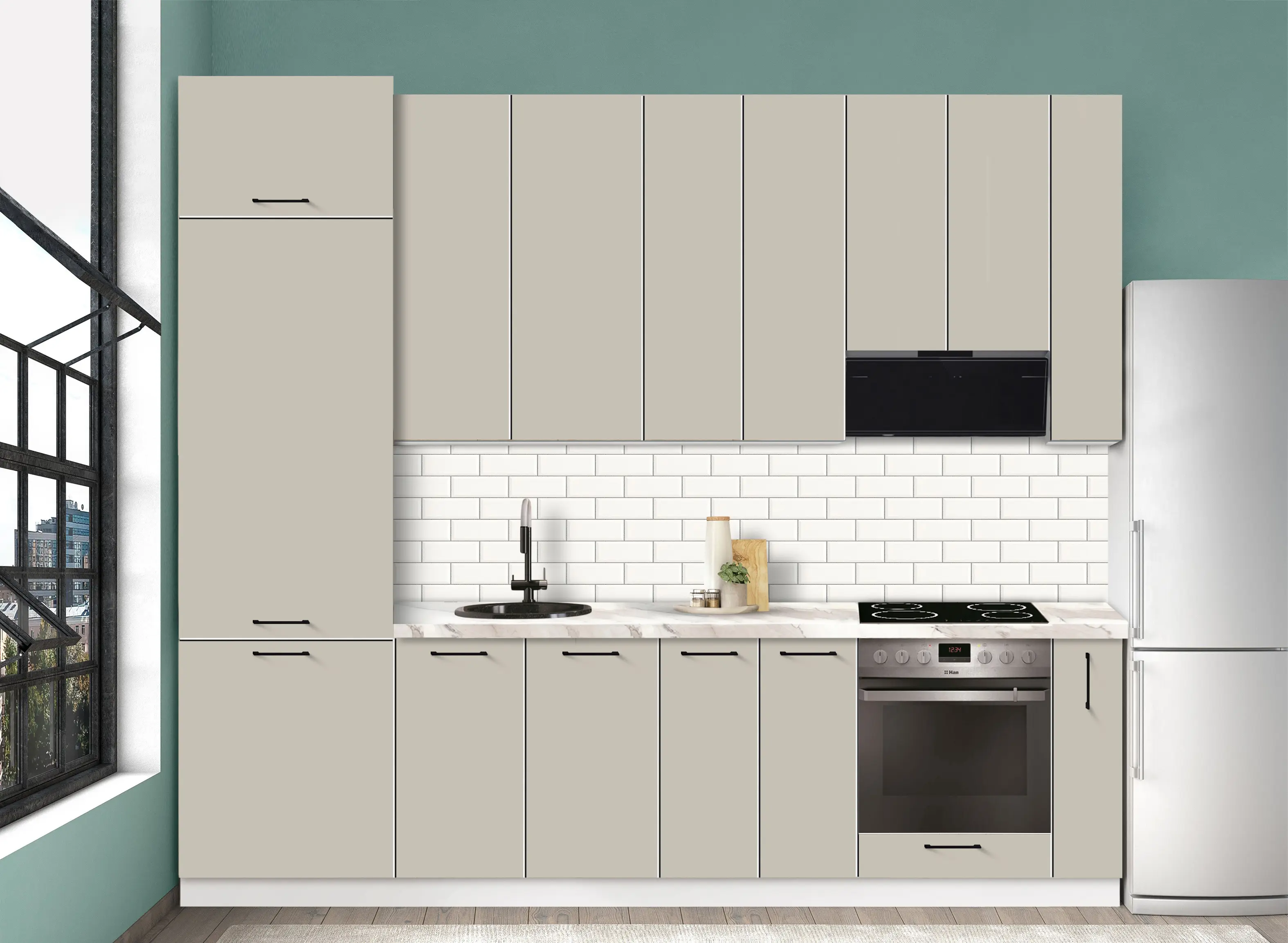 Bucatarie modulara Modern Bono 4 H110 2.8m