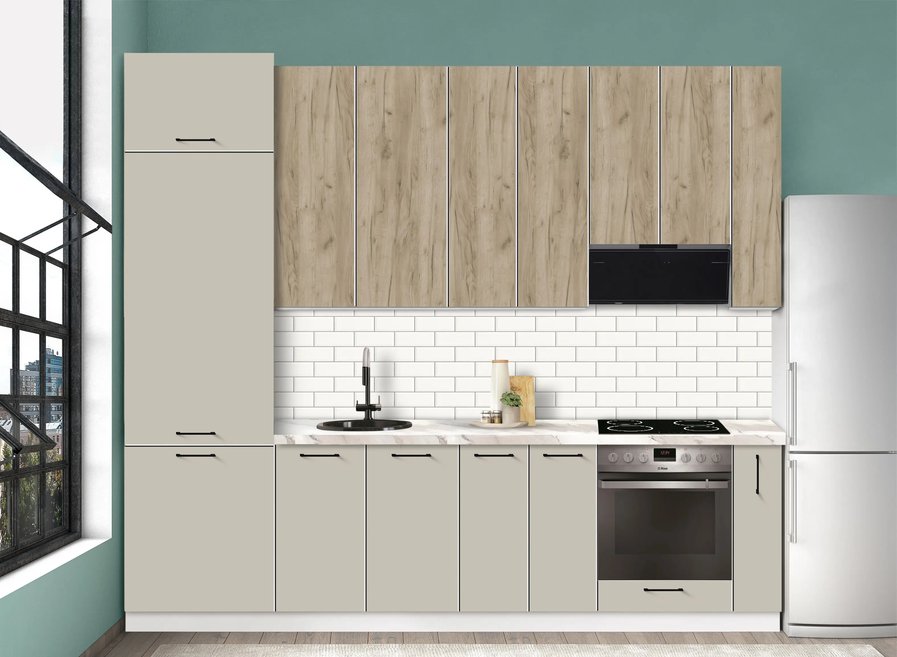 Bucatarie modulara Modern Bono 4 H110 2.8m