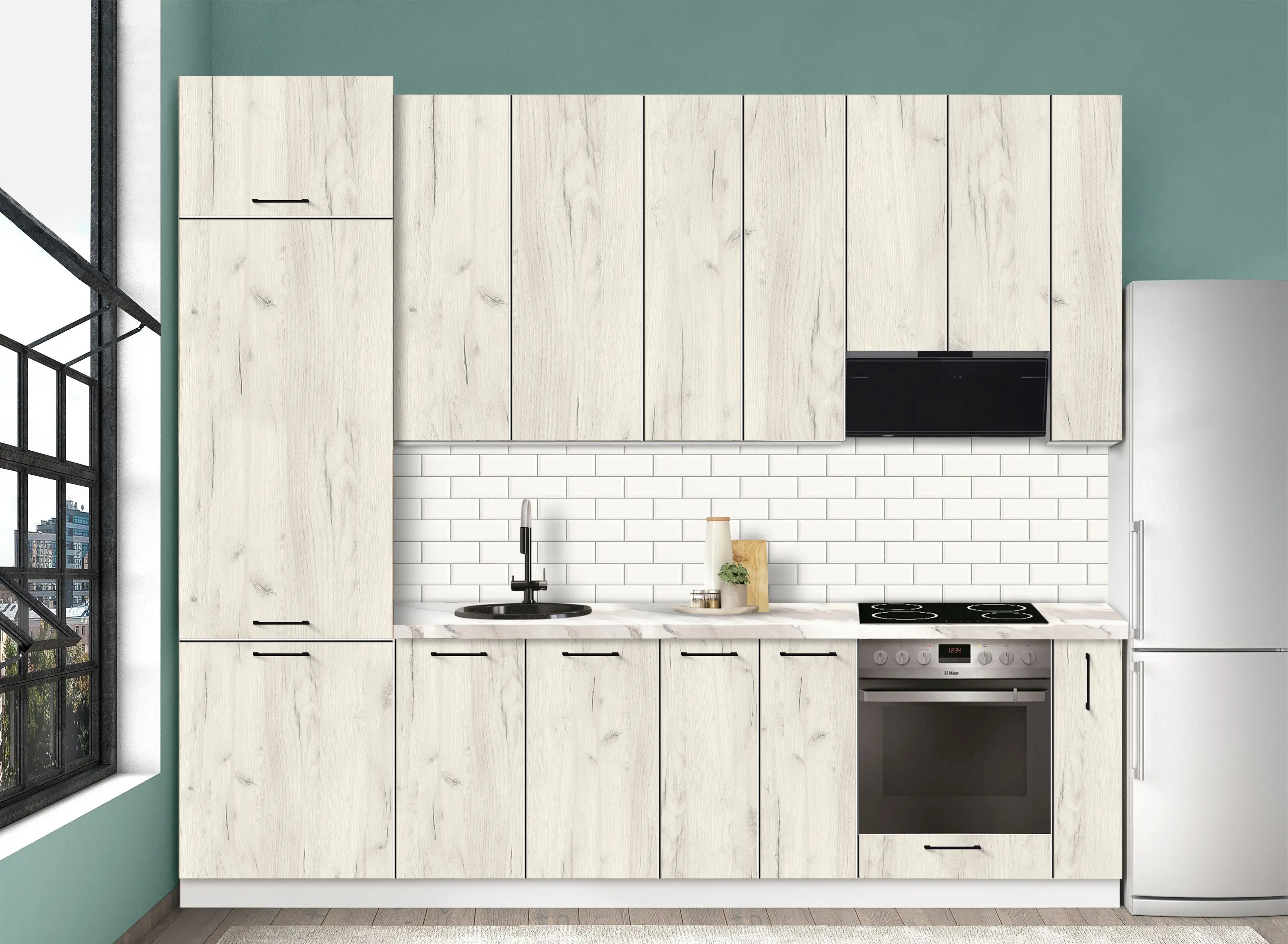 Bucatarie modulara Modern Bono 4 H110 2.8m