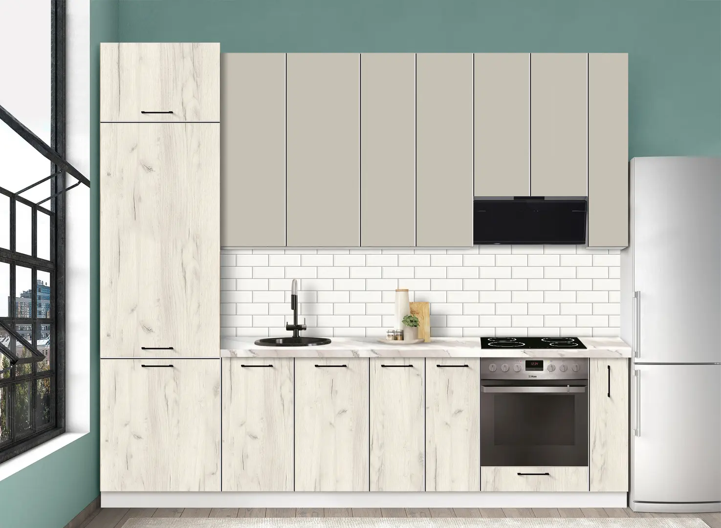 Bucatarie modulara Modern Bono 4 H110 2.8m