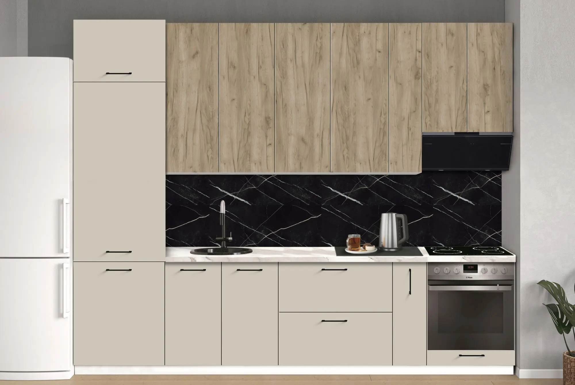 Bucatarie modulara Modern Bono 4 H110 3.0m