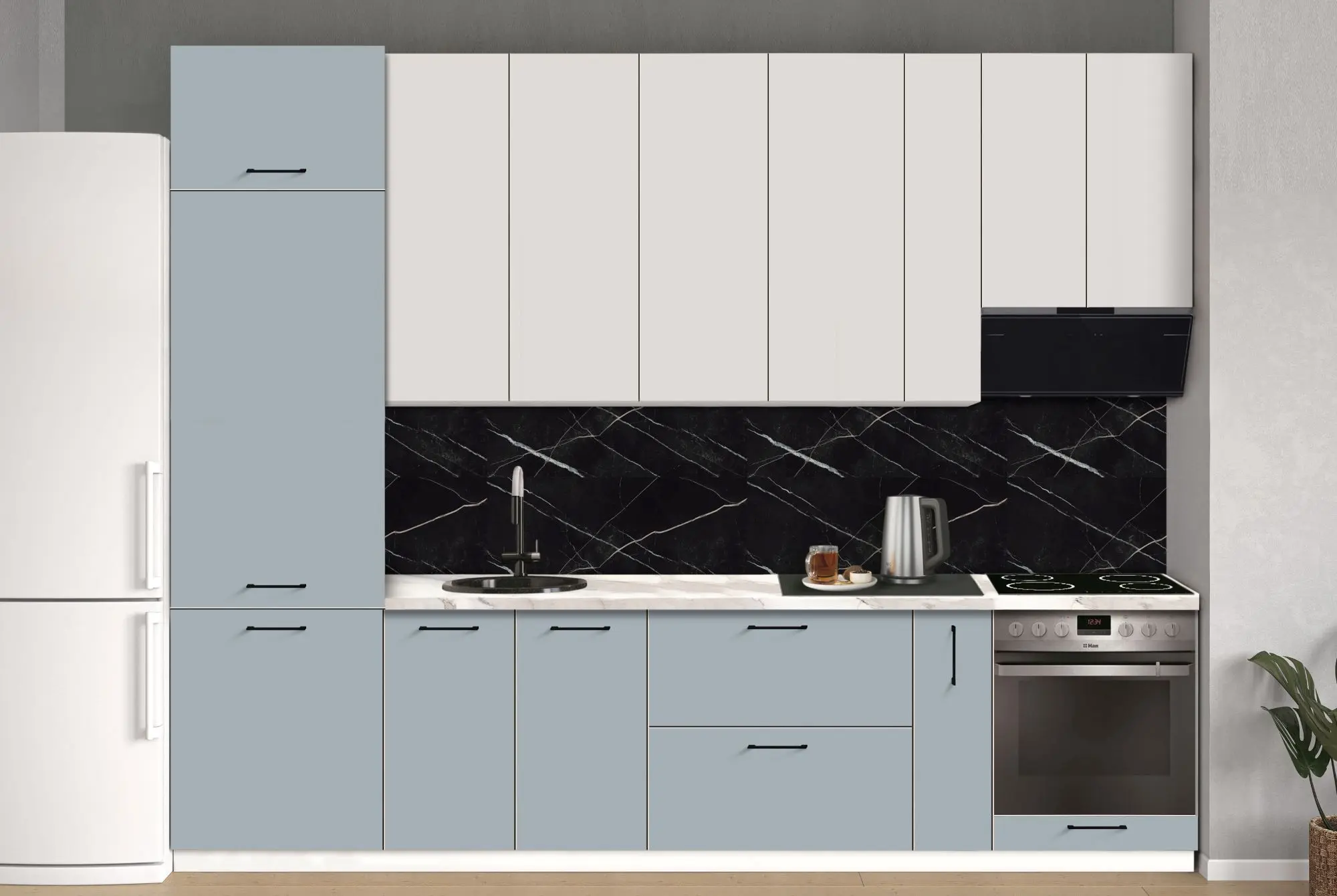 Bucatarie modulara Modern Bono 4 H110 3.0m