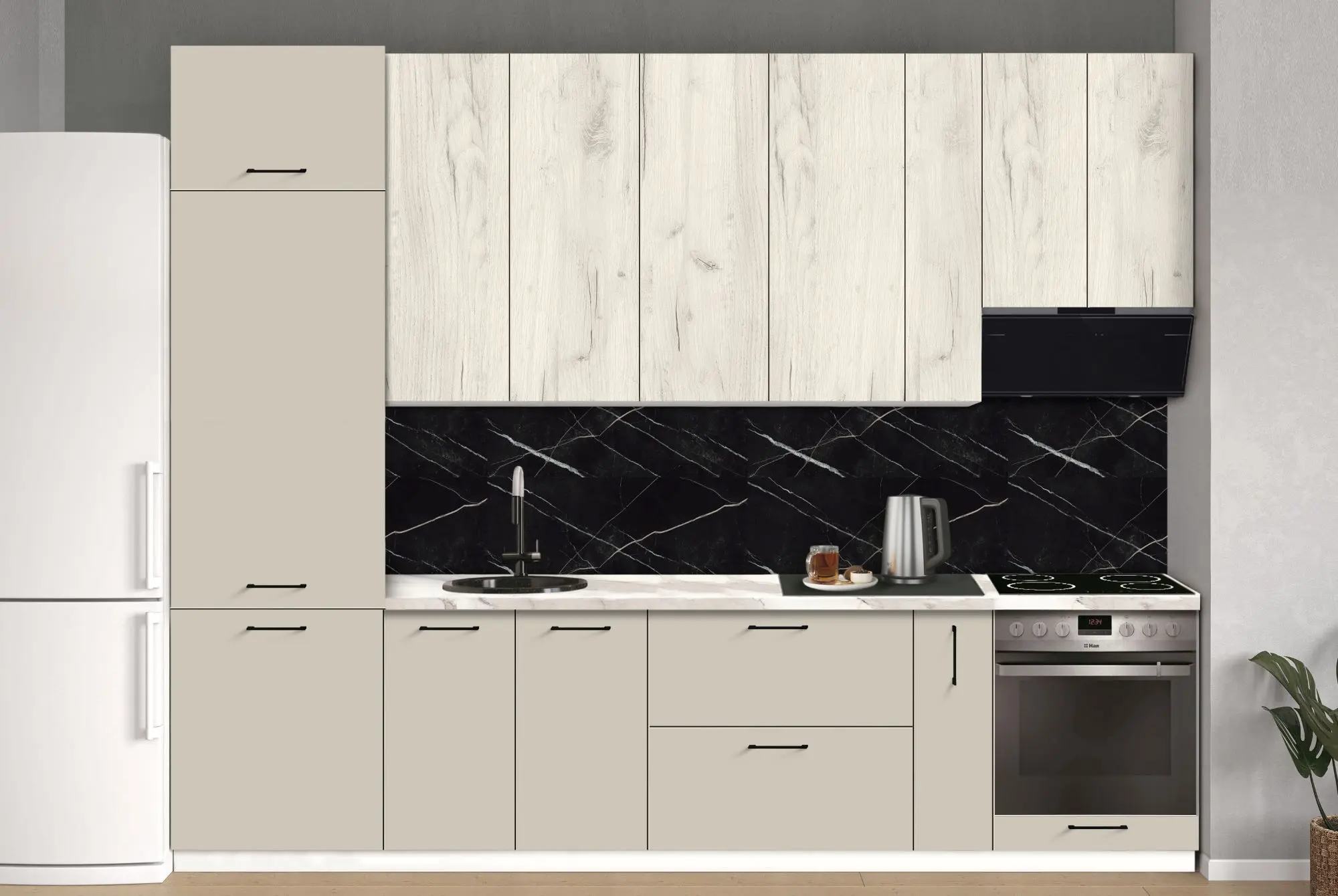 Bucatarie modulara Modern Bono 4 H110 3.0m