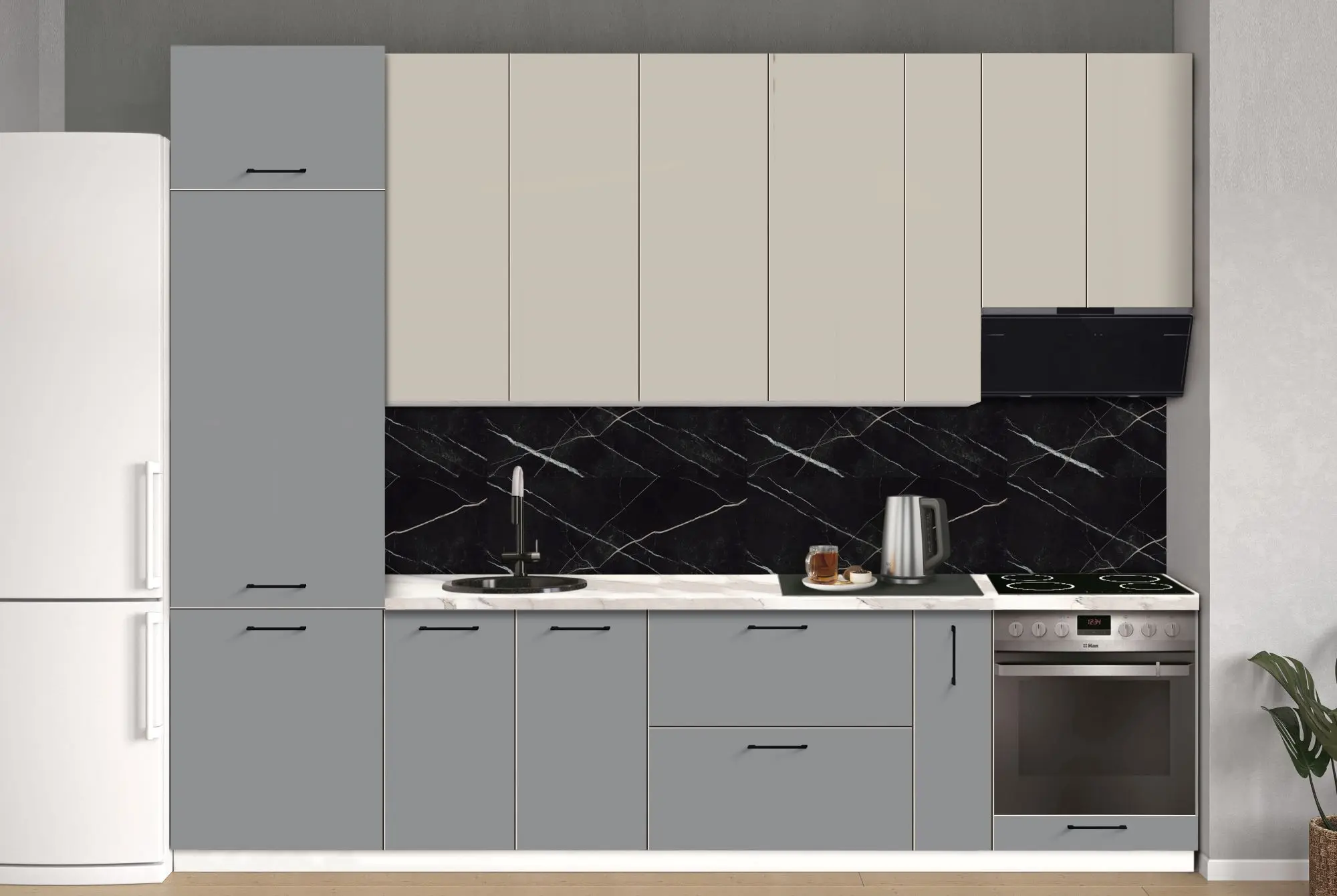 Bucatarie modulara Modern Bono 4 H110 3.0m