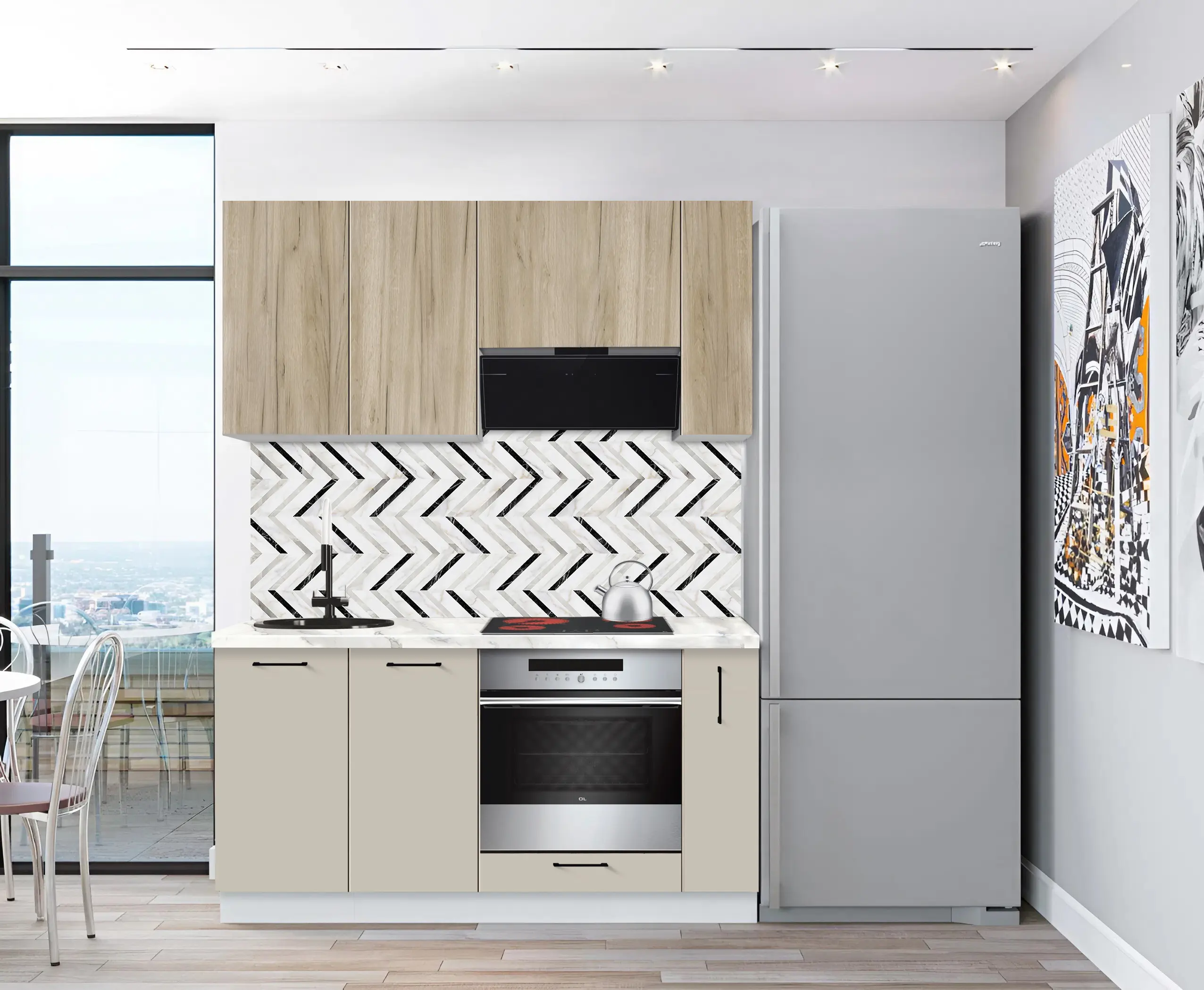 Модульная кухня Modern Bono 4 H68 1.6м