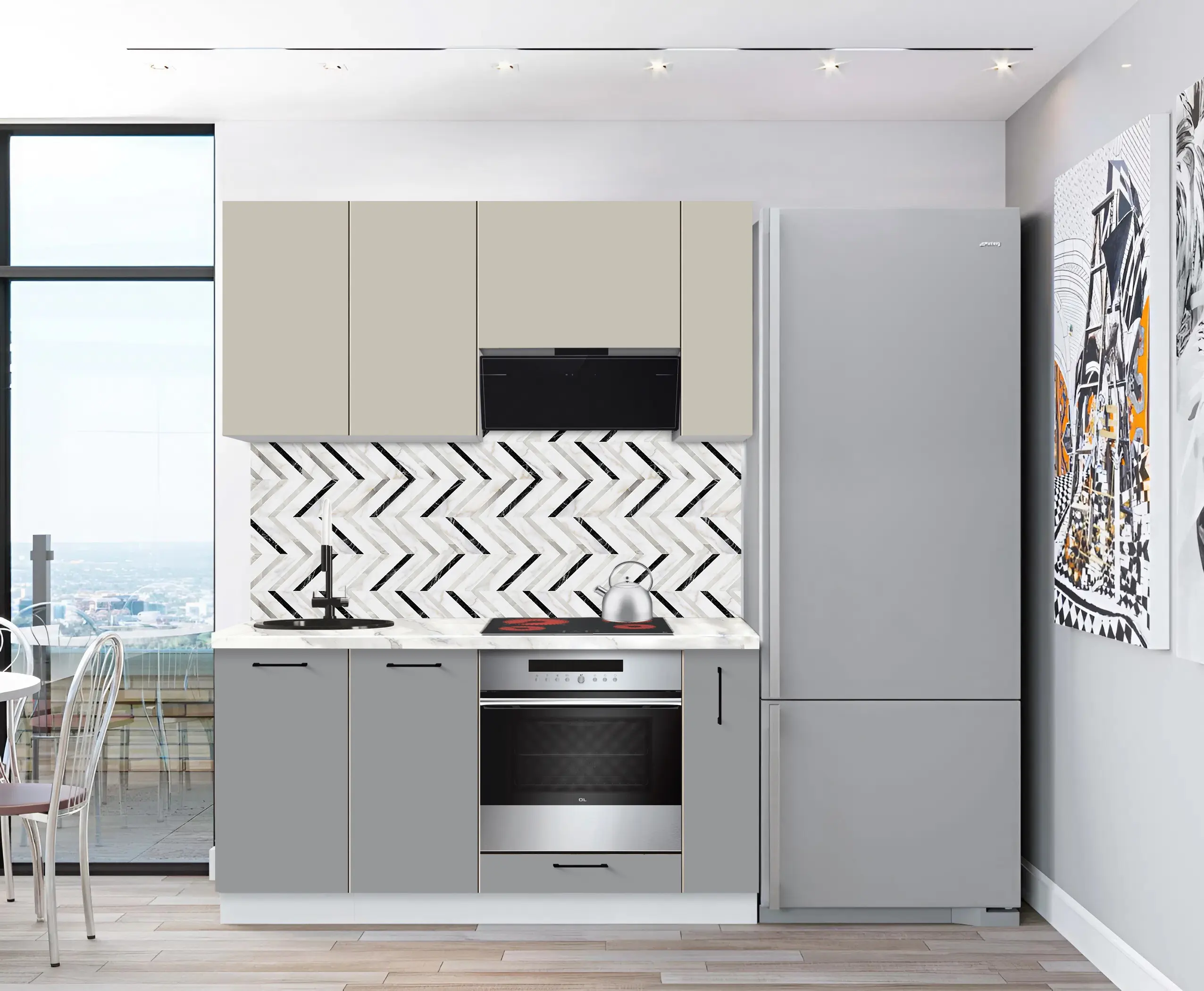 Модульная кухня Modern Bono 4 H68 1.6м